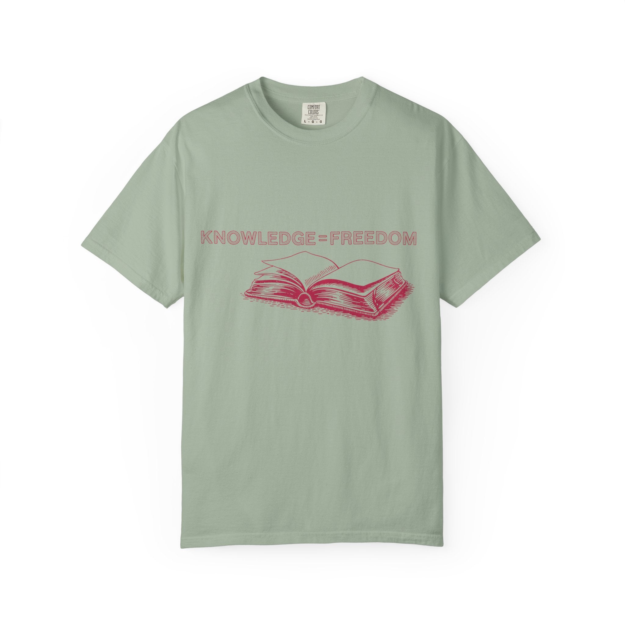 Knowledge = Freedom Shirt | Teacher Book Graphic Tee | Comfort Colors® Butter