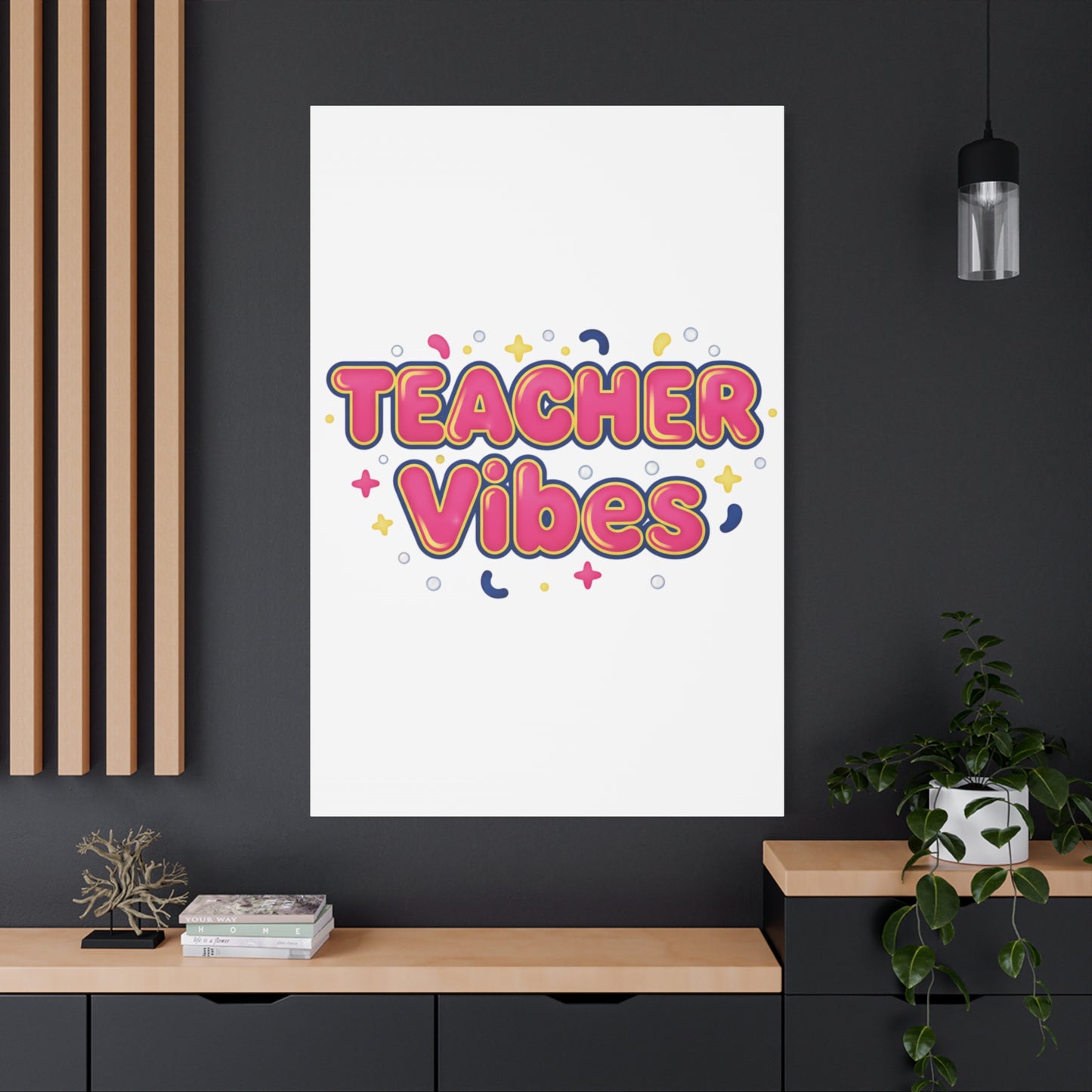 Teacher Vibes Canvas | Dopamine Decor, Neon Gradient Squishy Art