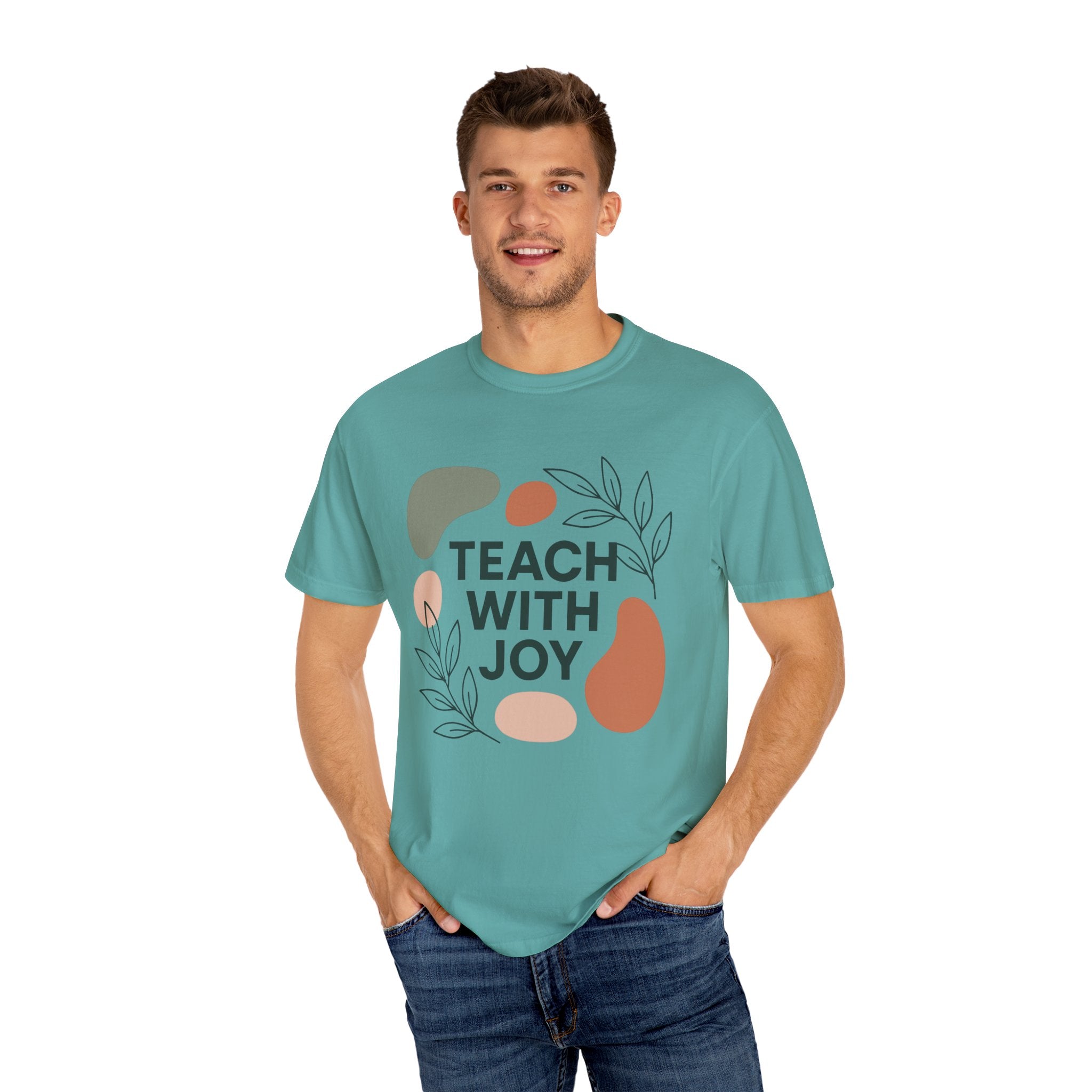 Teach With Joy Shirt | Boho Teacher Tee | Comfort Colors® Graphic T-Shirt