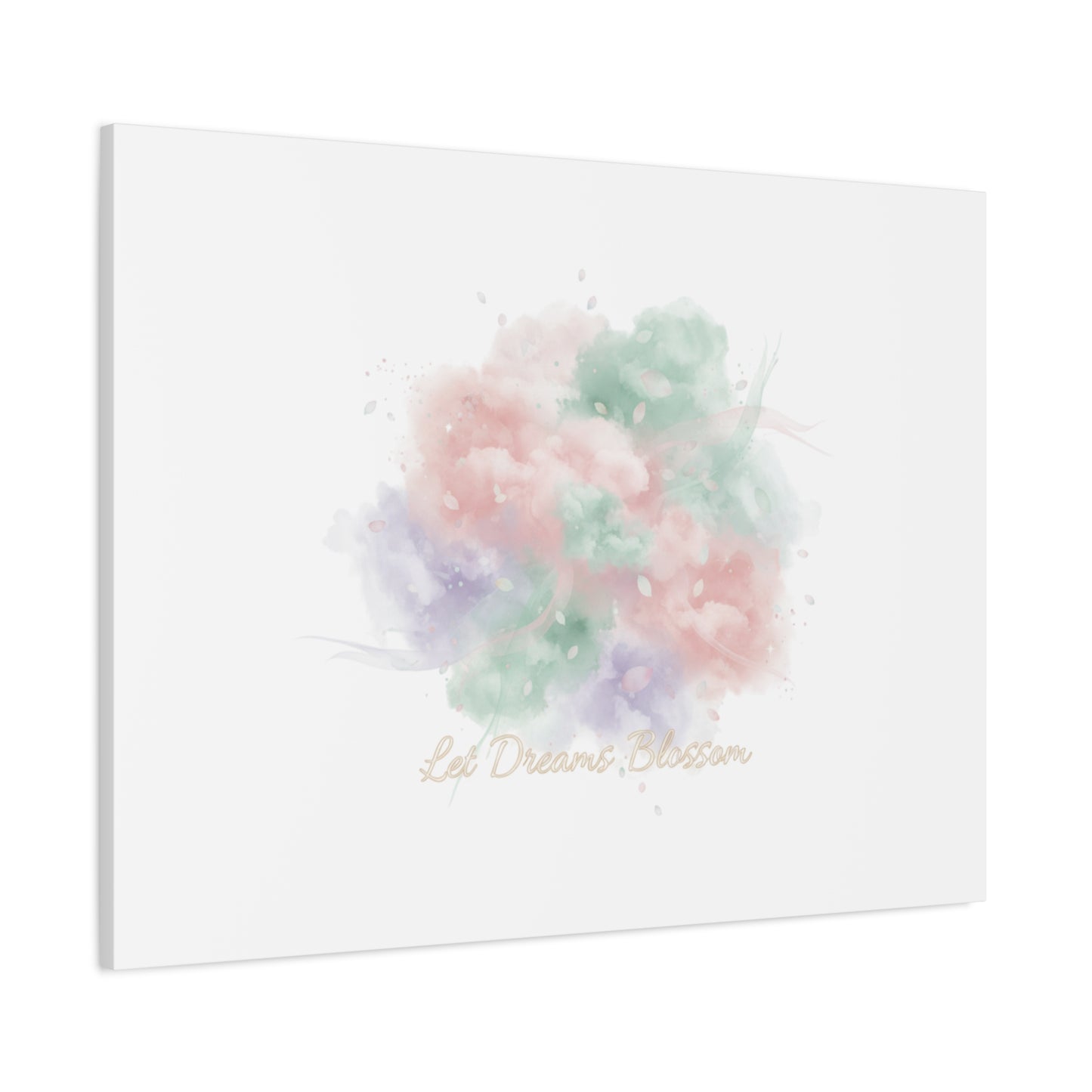 Dreamy Pastel Blossom Canvas | Matte Stretched Wall Art, pastel winter design
