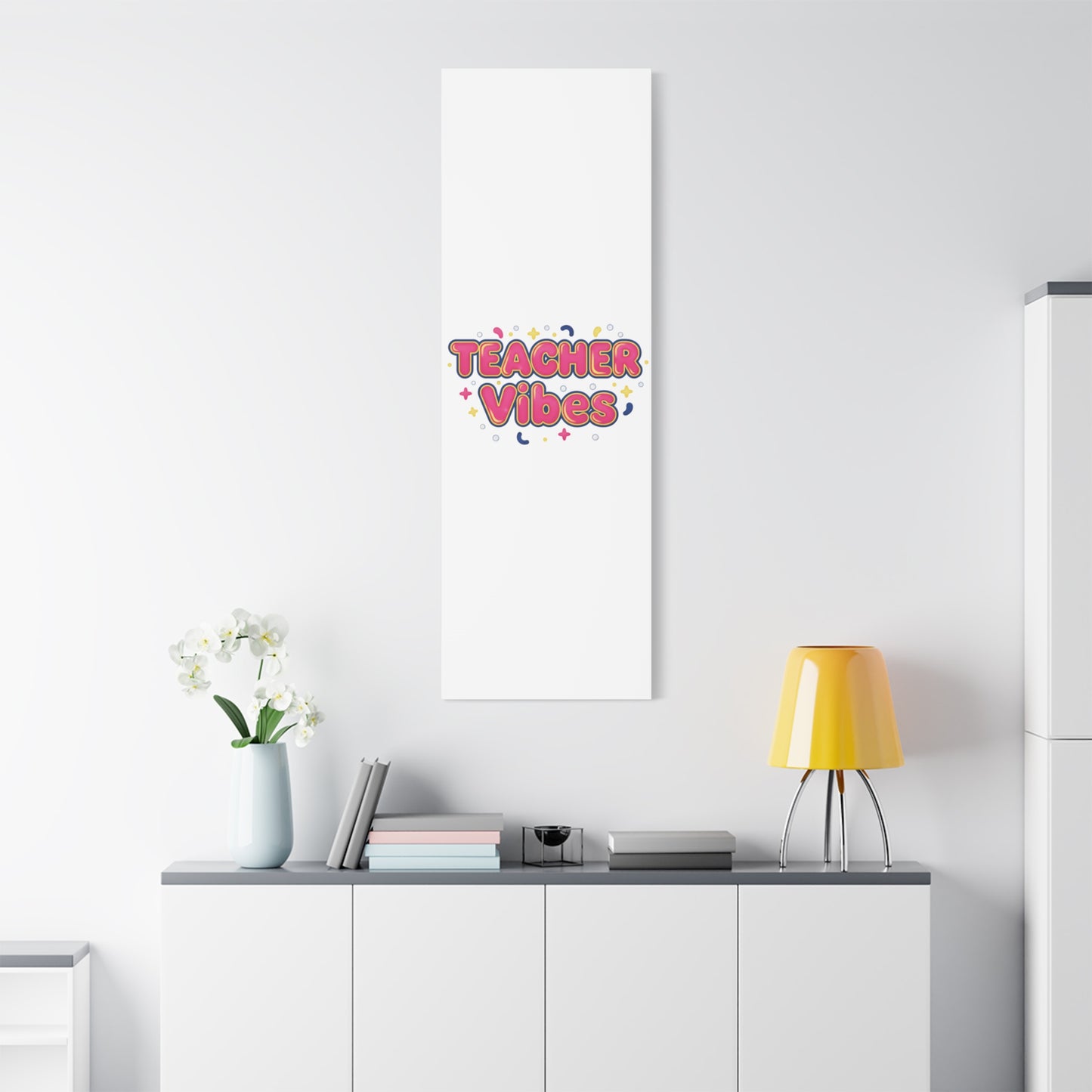 Teacher Vibes Canvas | Dopamine Decor, Neon Gradient Squishy Art