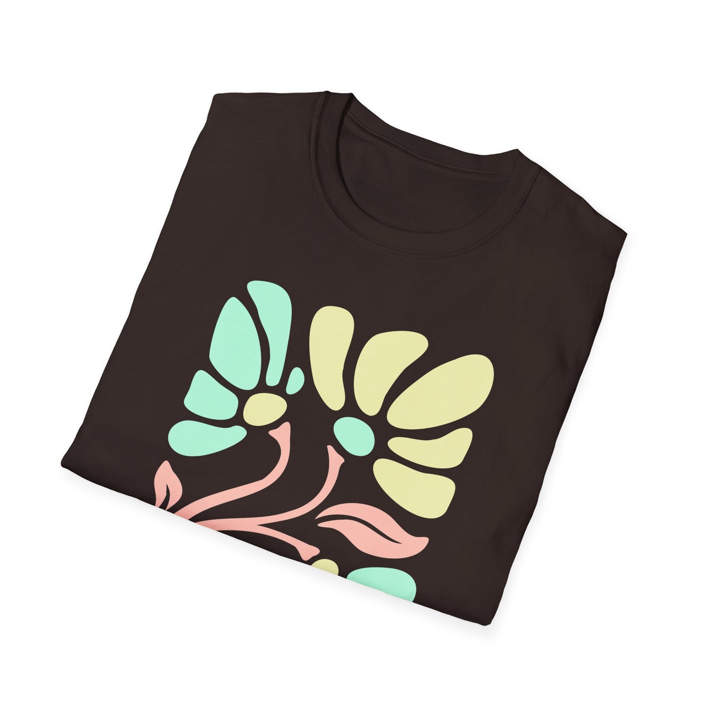 Teach Peace Floral T-Shirt — Retro Pastel Flower Graphic Tee
