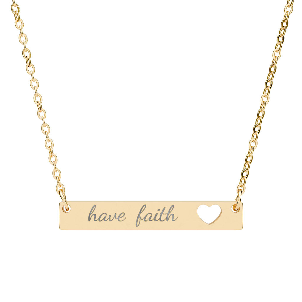 Have Faith Bar Necklace