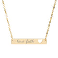 Have Faith Bar Necklace