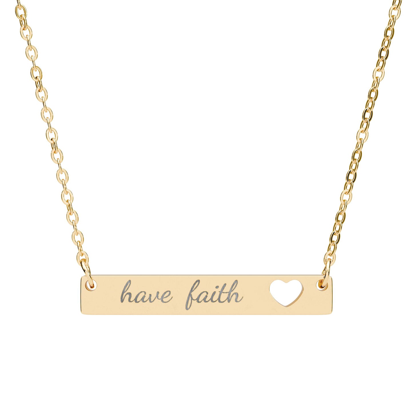 Have Faith Bar Necklace