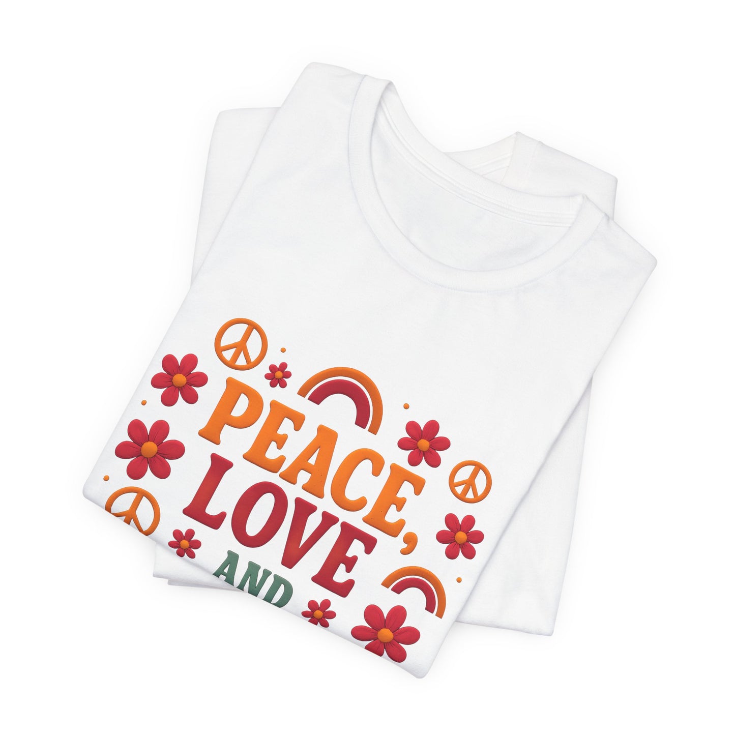 Copy of Peace, Love and 5th Grade T-Shirt — Retro Teacher Appreciation Tee