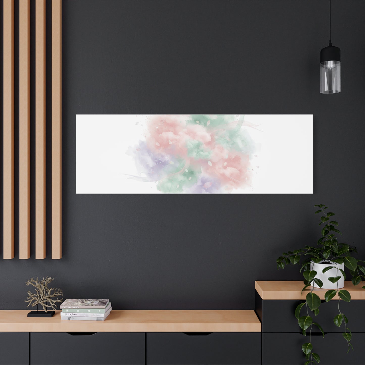 Dreamy Pastel Blossom Canvas | Matte Stretched Wall Art, pastel winter design