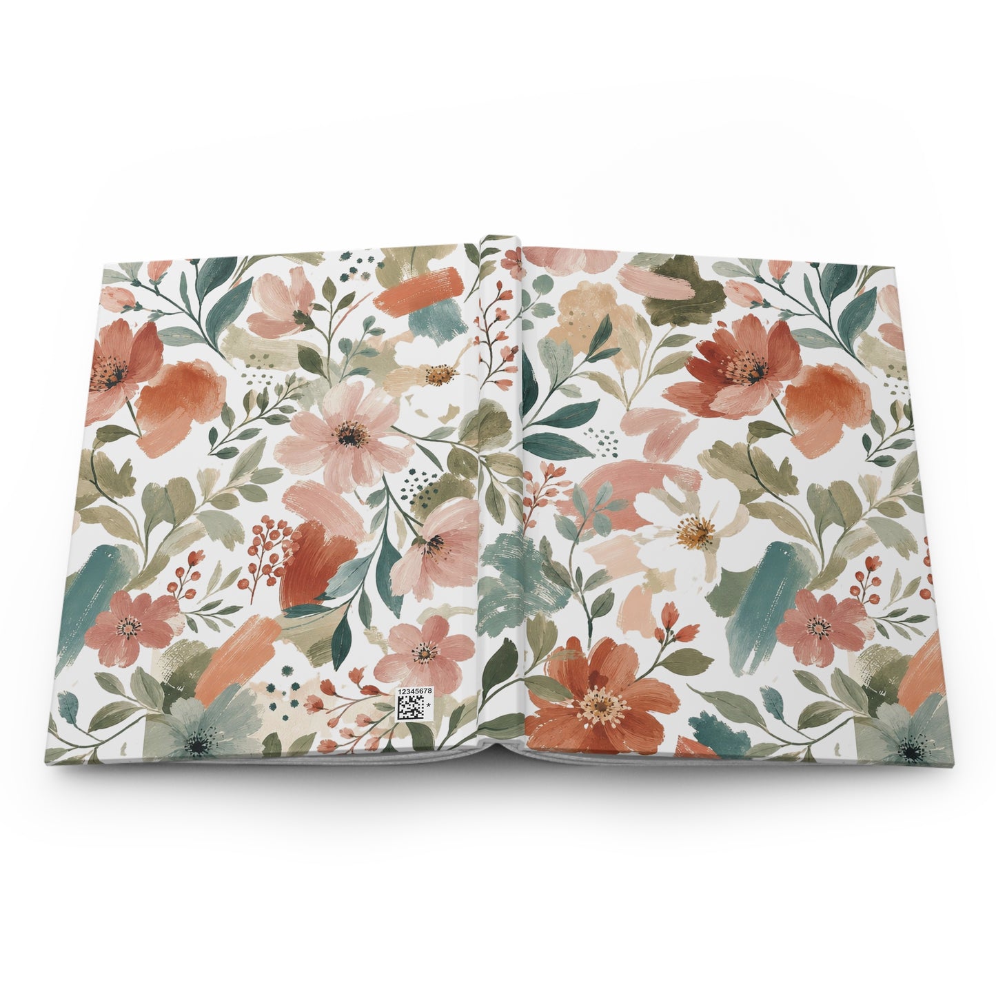 Painterly Floral Hardcover Journal: 150 Lined Pages