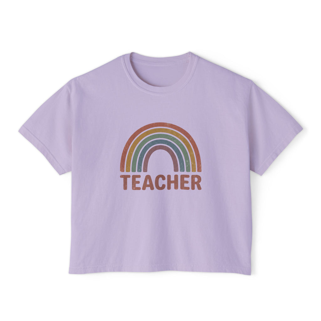 Teacher Rainbow Boxy Tee