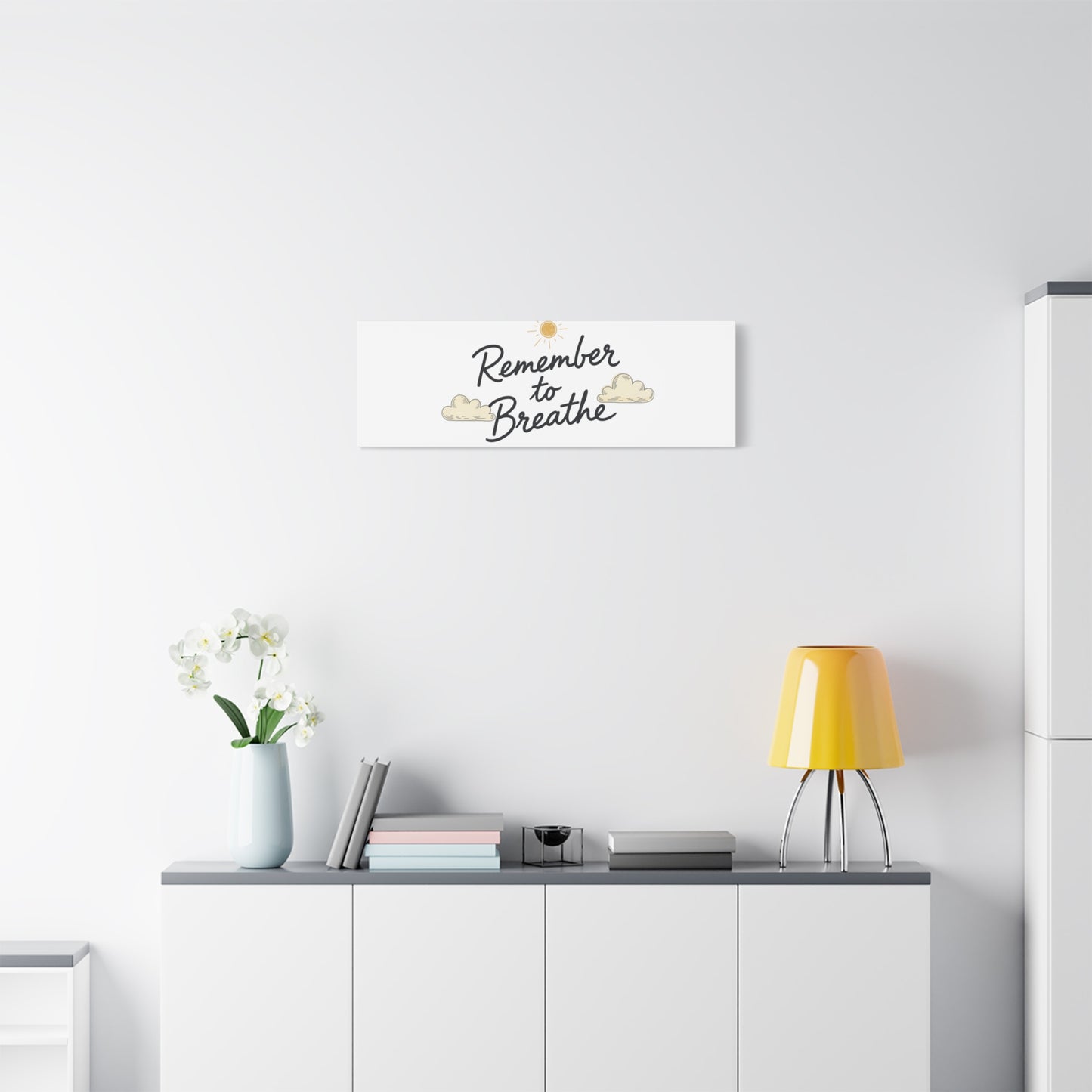 Remember to Breathe Canvas | analogue reminder, handwritten note aesthetic