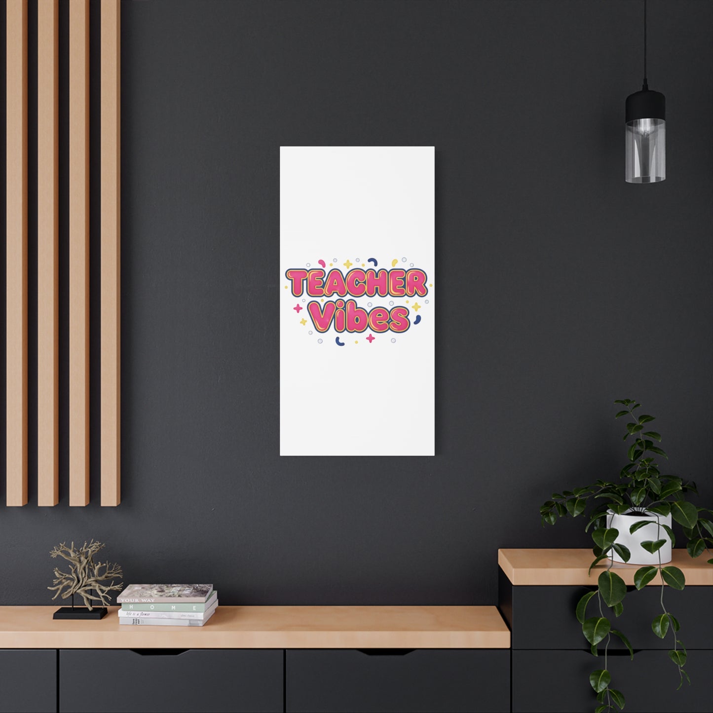 Teacher Vibes Canvas | Dopamine Decor, Neon Gradient Squishy Art