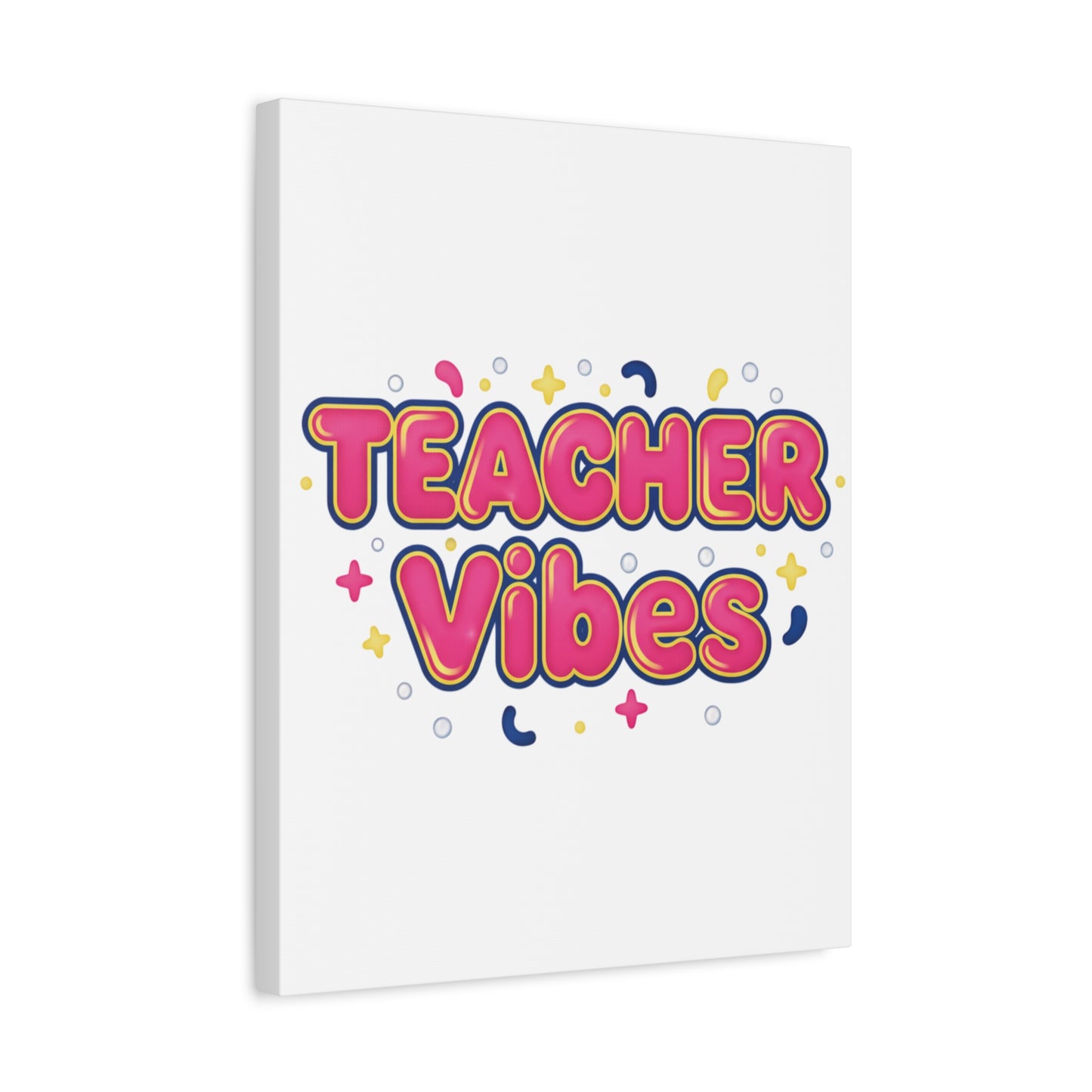 Teacher Vibes Canvas | Dopamine Decor, Neon Gradient Squishy Art