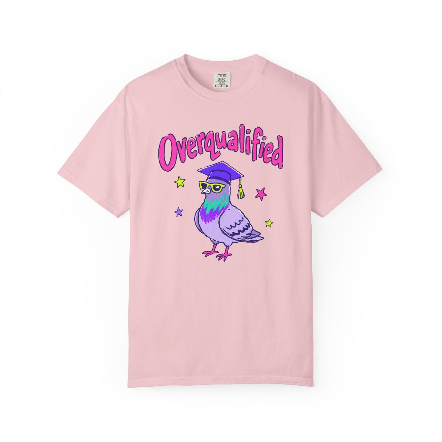 Overqualified Pigeon Graduation T-Shirt, Comfort Colors 1717