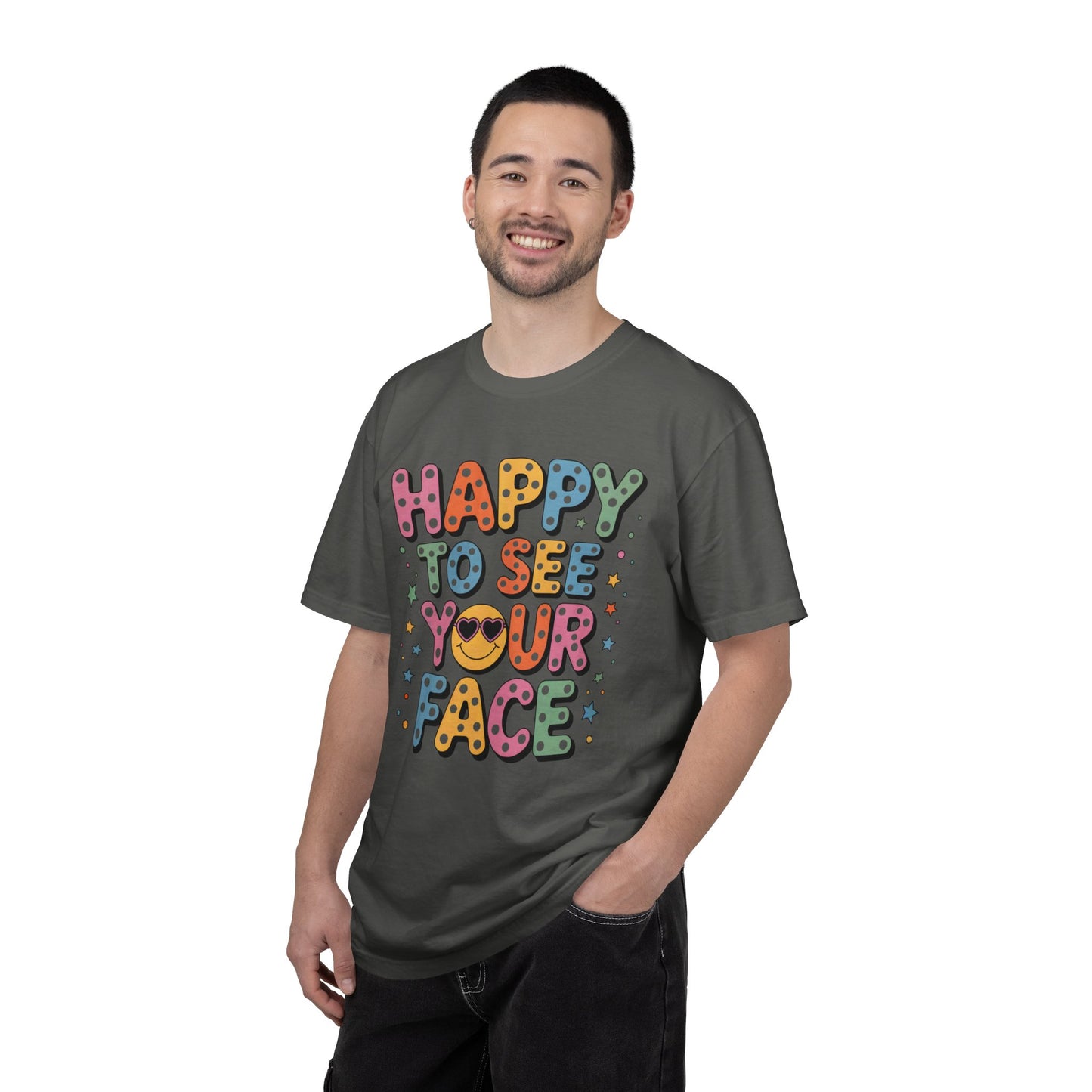 Happy to See Your Face Shirt | Teacher Shirt | Comfort Colors® 1717 Tee | Positive Classroom Shirt | Cute Teacher Gift