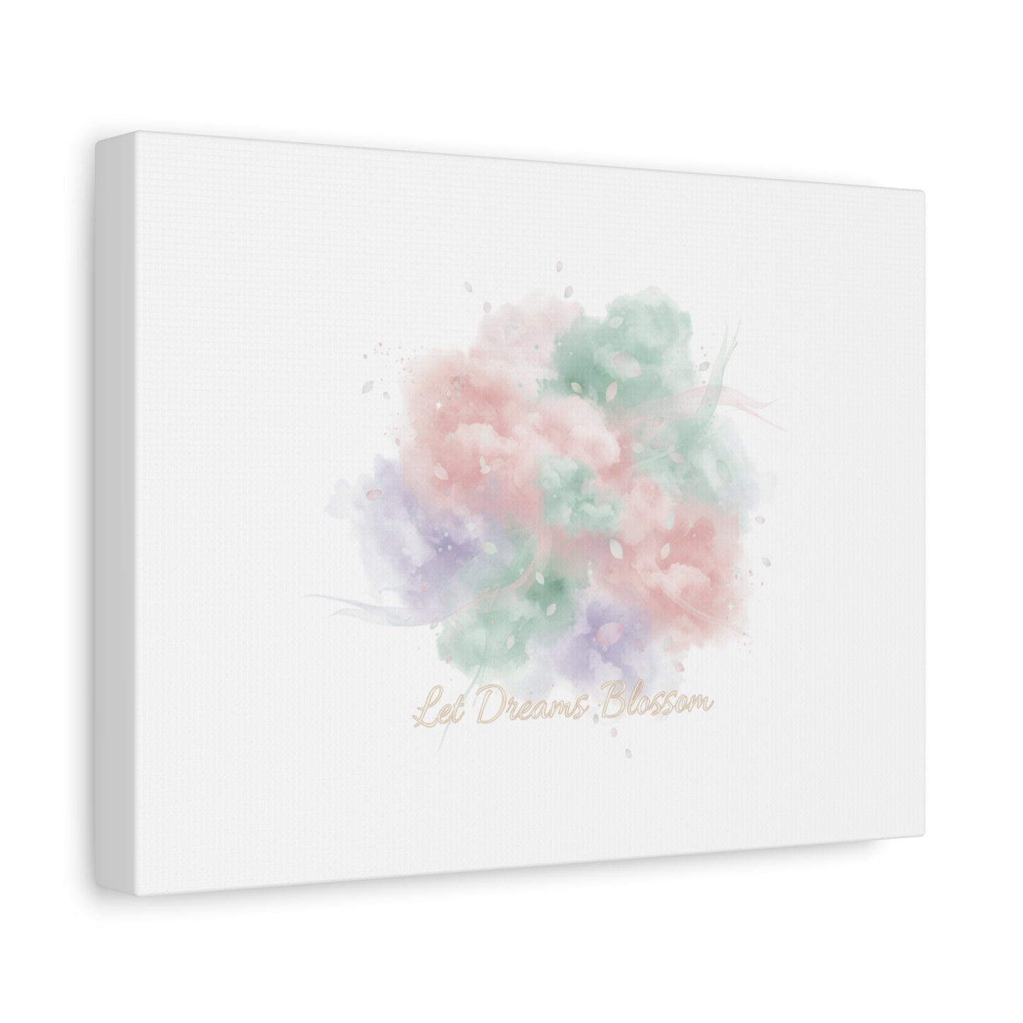 Dreamy Pastel Blossom Canvas | Matte Stretched Wall Art, pastel winter design