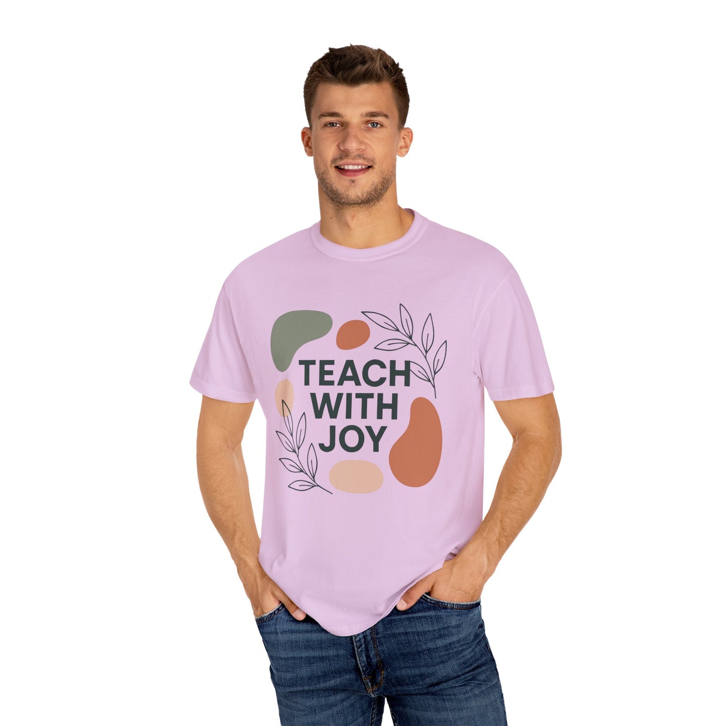 Teach With Joy Shirt | Boho Teacher Tee | Comfort Colors® Graphic T-Shirt