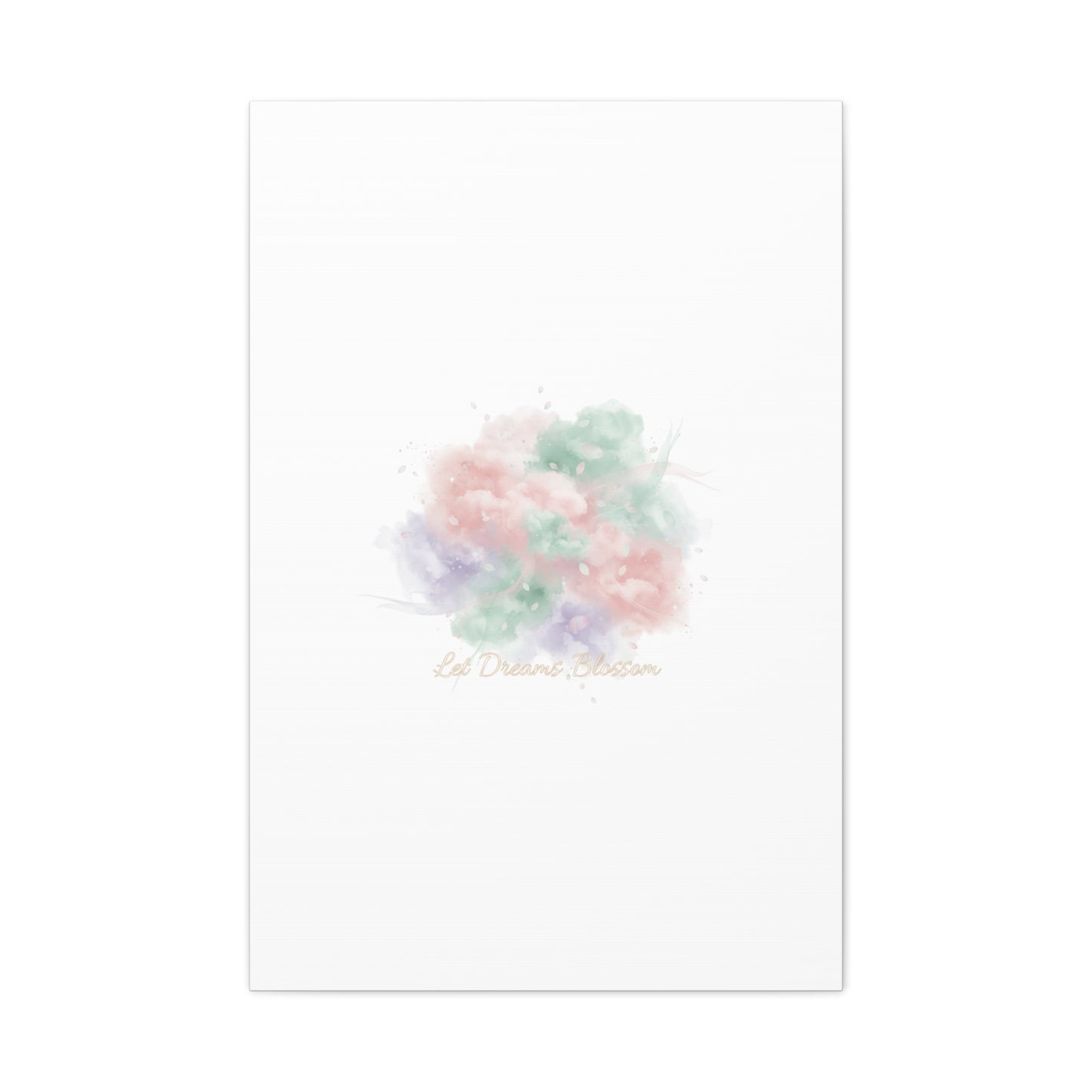 Dreamy Pastel Blossom Canvas | Matte Stretched Wall Art, pastel winter design