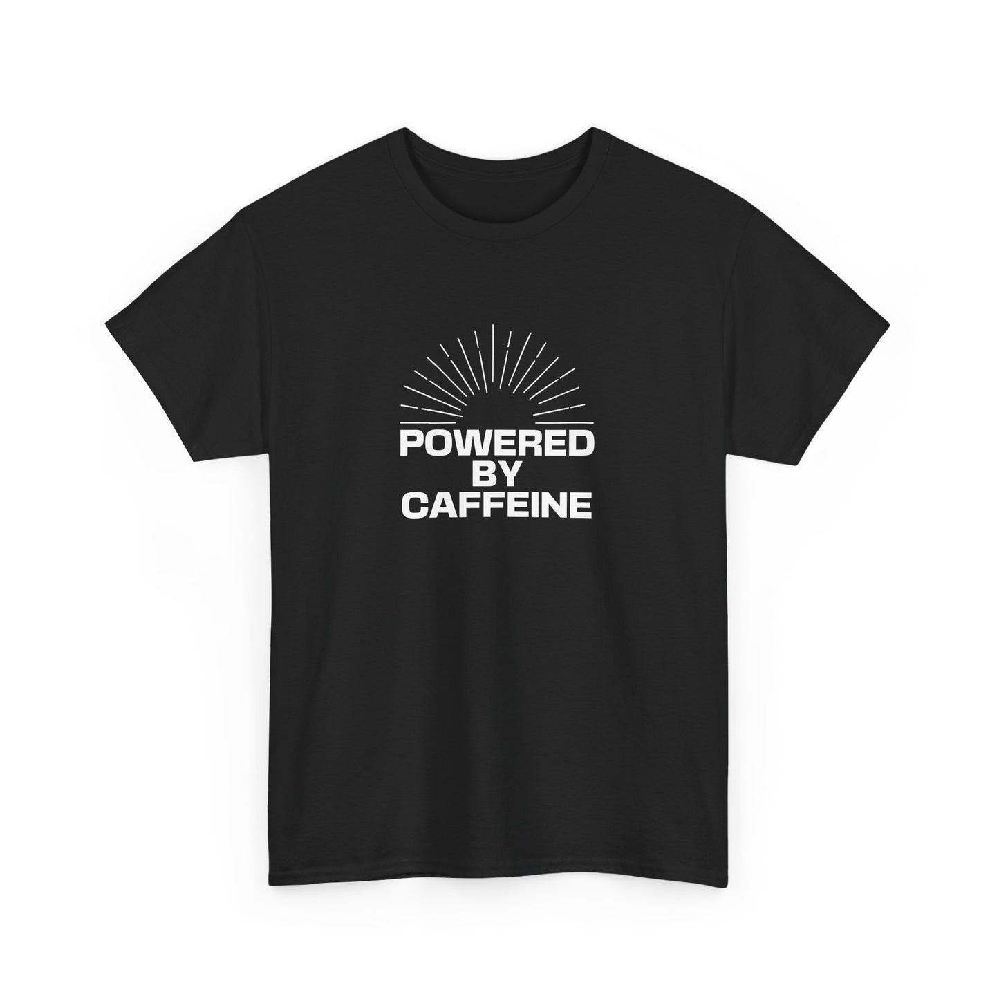 Powered by Caffeine T-Shirt — Funny Coffee Lover Tee