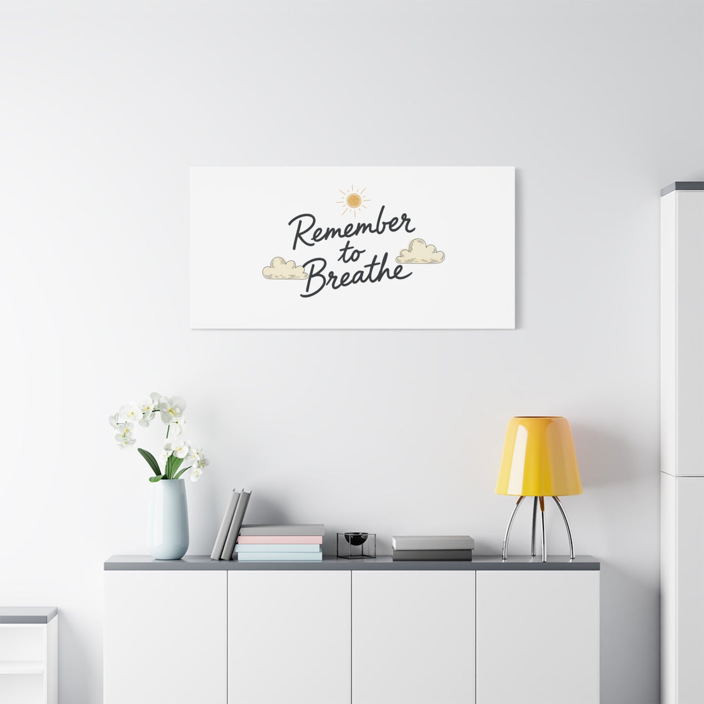 Remember to Breathe Canvas | analogue reminder, handwritten note aesthetic