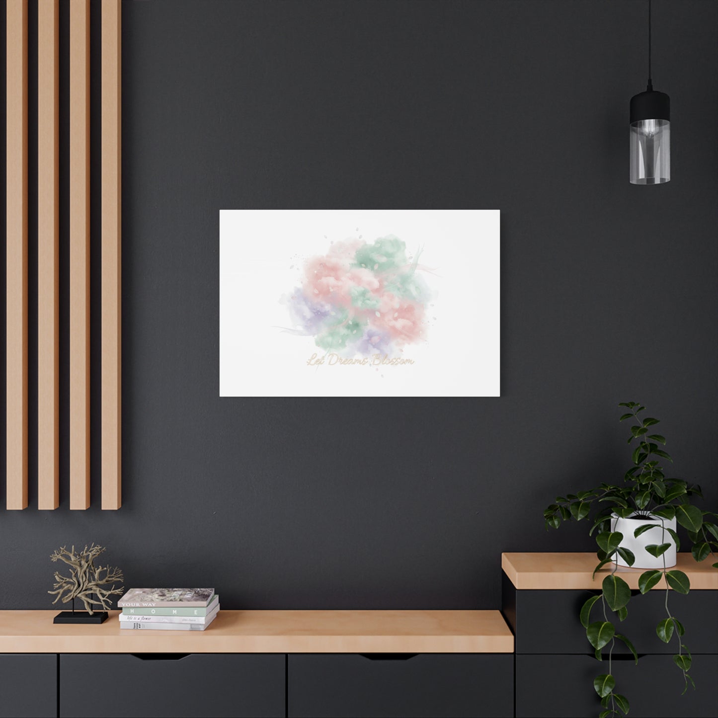 Dreamy Pastel Blossom Canvas | Matte Stretched Wall Art, pastel winter design