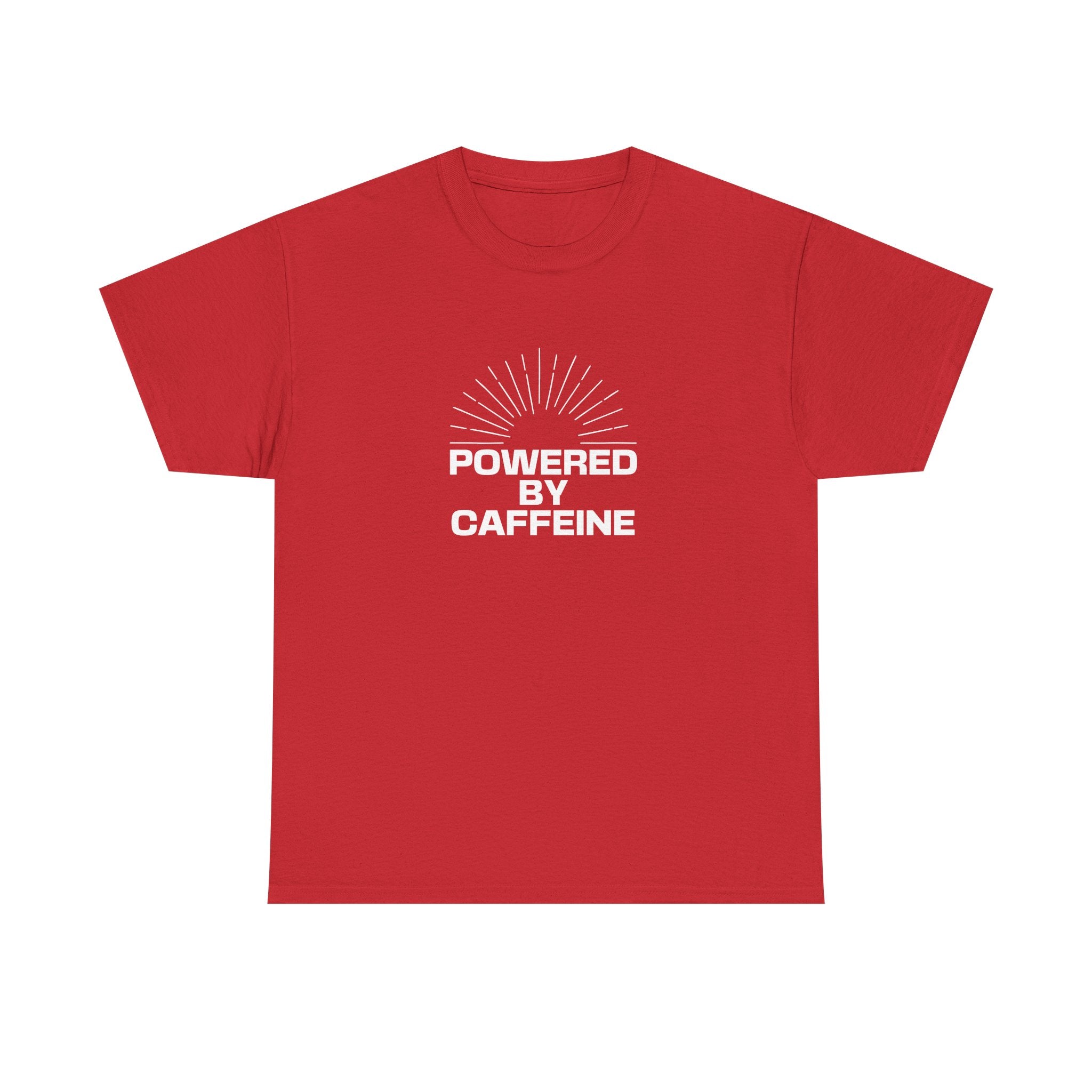Powered by Caffeine T-Shirt — Funny Coffee Lover Tee