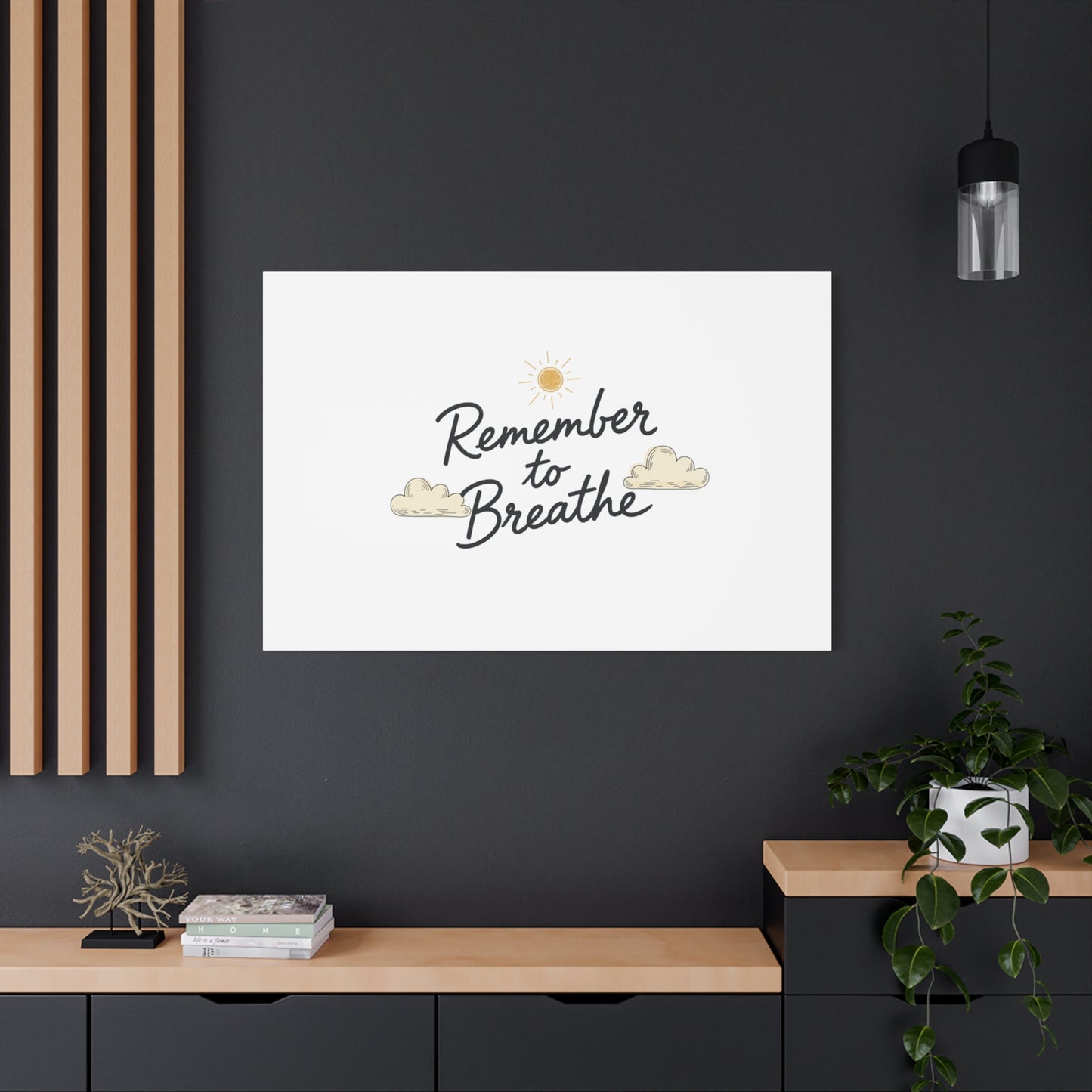 Remember to Breathe Canvas | analogue reminder, handwritten note aesthetic