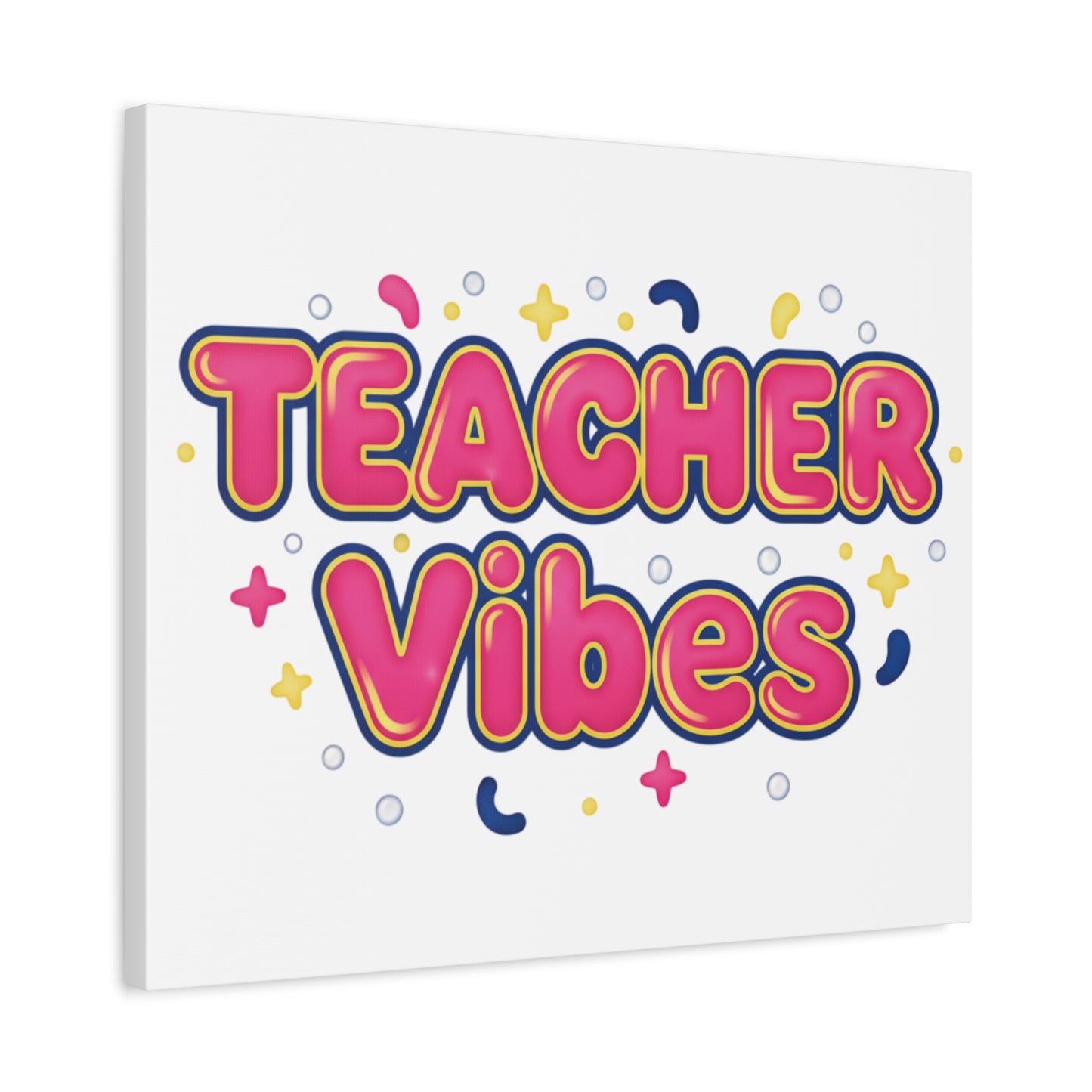 Teacher Vibes Canvas | Dopamine Decor, Neon Gradient Squishy Art