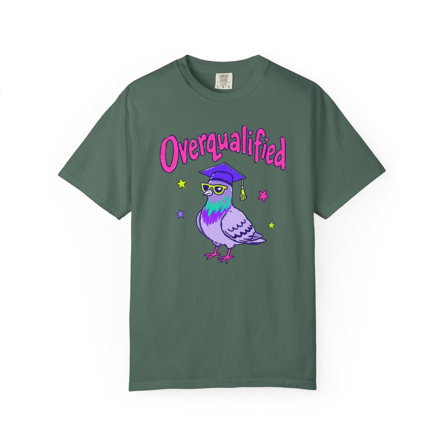 Overqualified Pigeon Graduation T-Shirt, Comfort Colors 1717