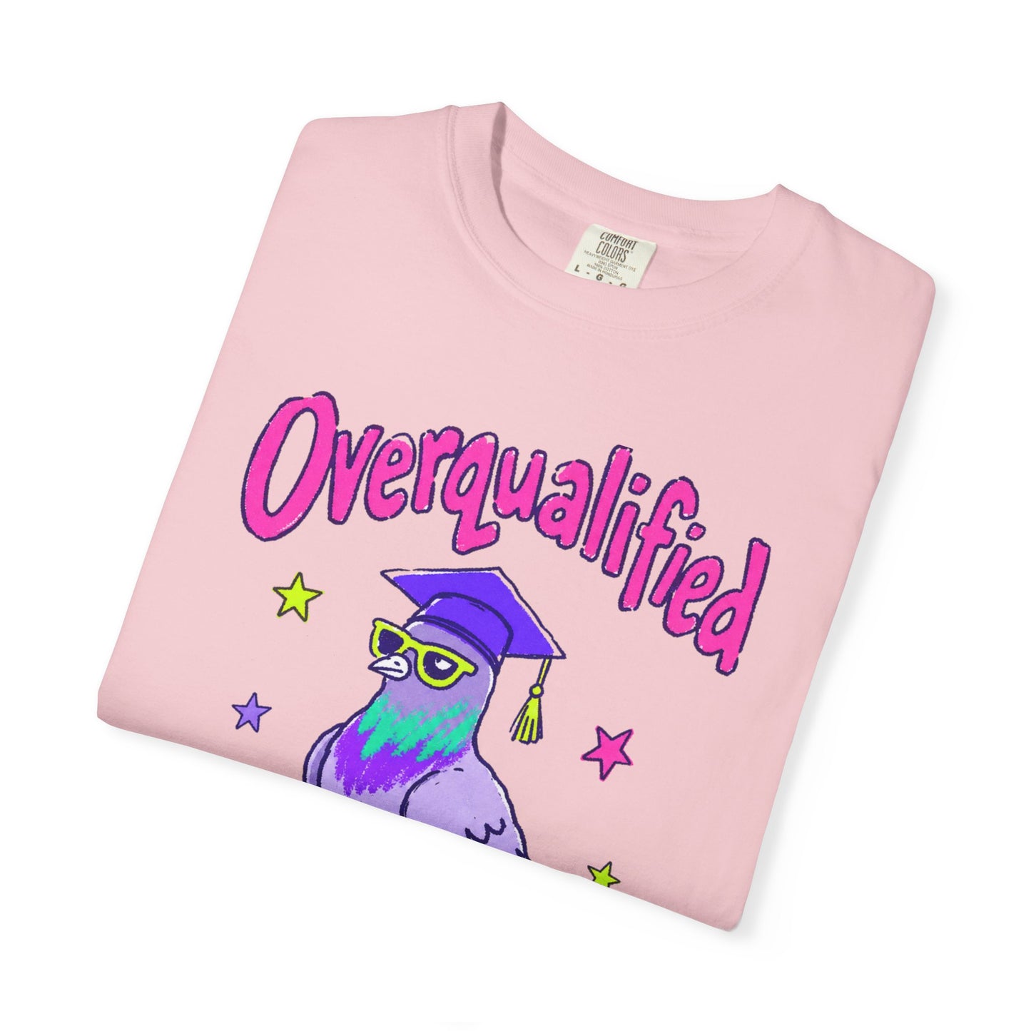 Overqualified Pigeon Graduation T-Shirt, Comfort Colors 1717