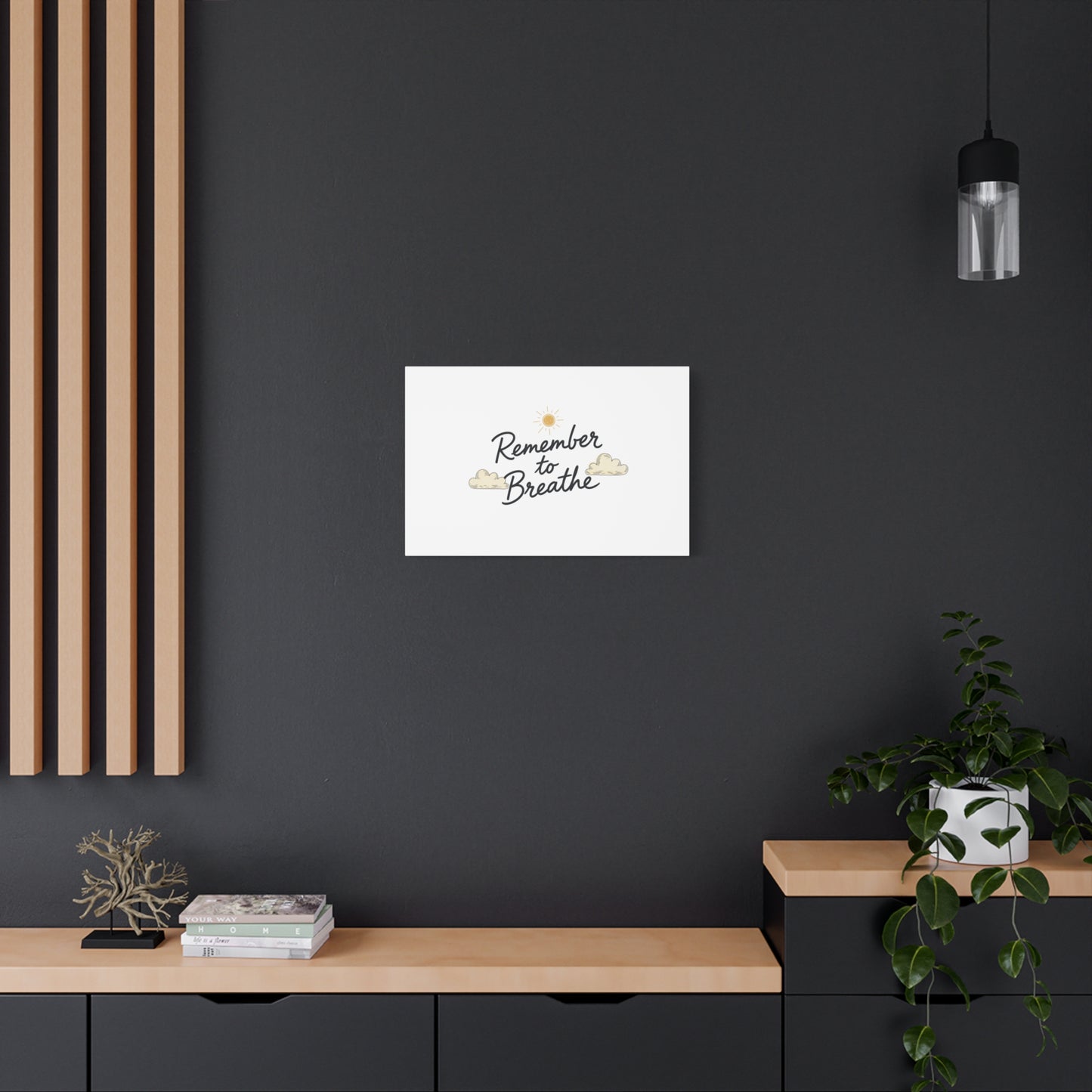 Remember to Breathe Canvas | analogue reminder, handwritten note aesthetic