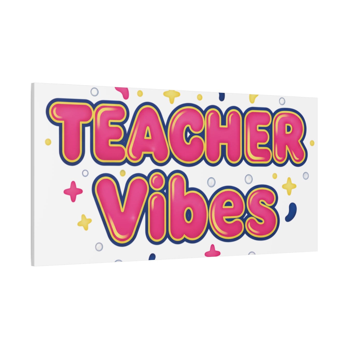 Teacher Vibes Canvas | Dopamine Decor, Neon Gradient Squishy Art