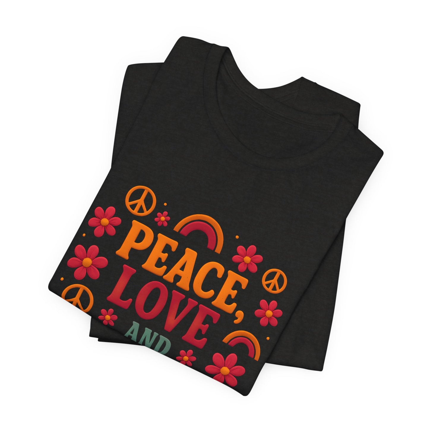 Copy of Peace, Love and 5th Grade T-Shirt — Retro Teacher Appreciation Tee