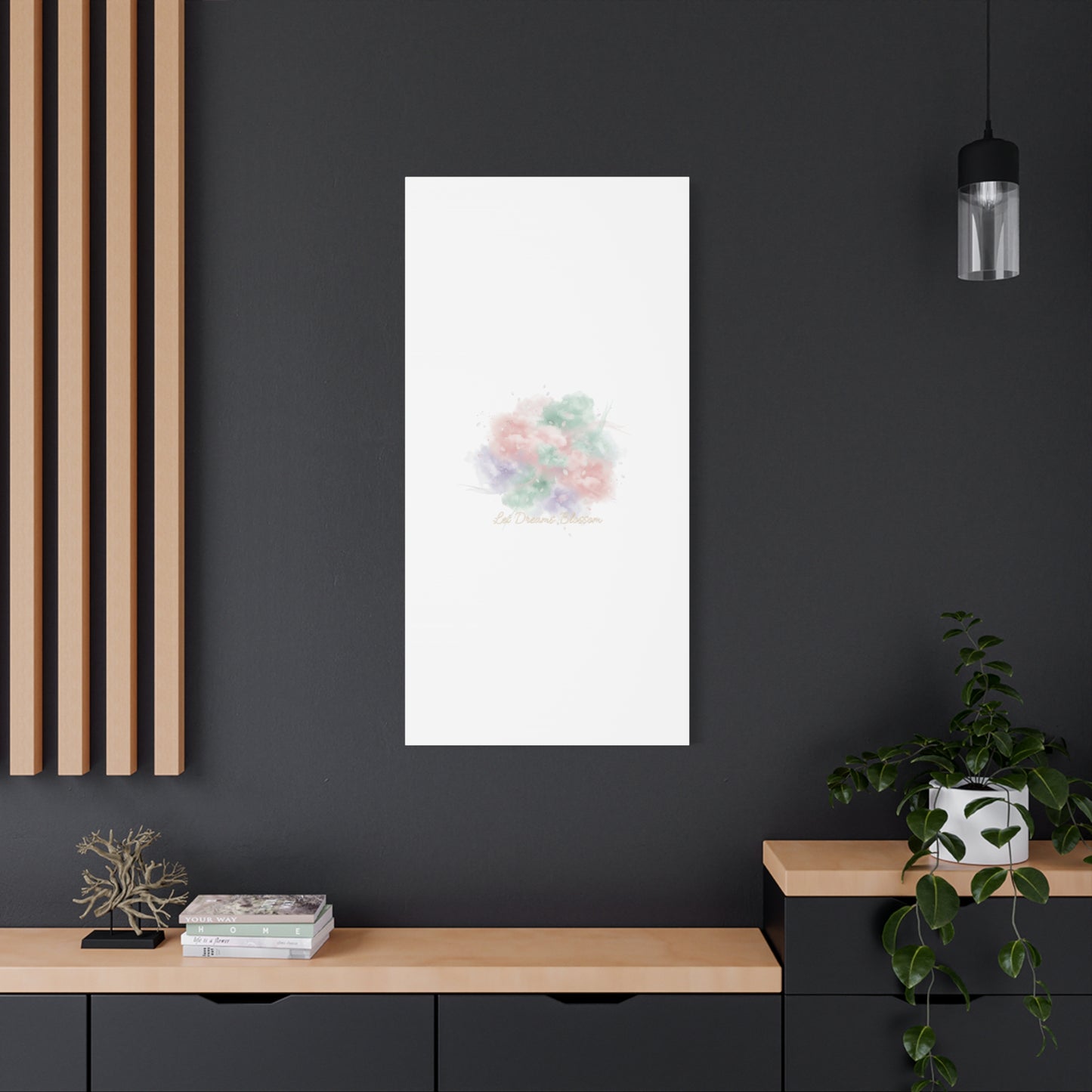 Dreamy Pastel Blossom Canvas | Matte Stretched Wall Art, pastel winter design