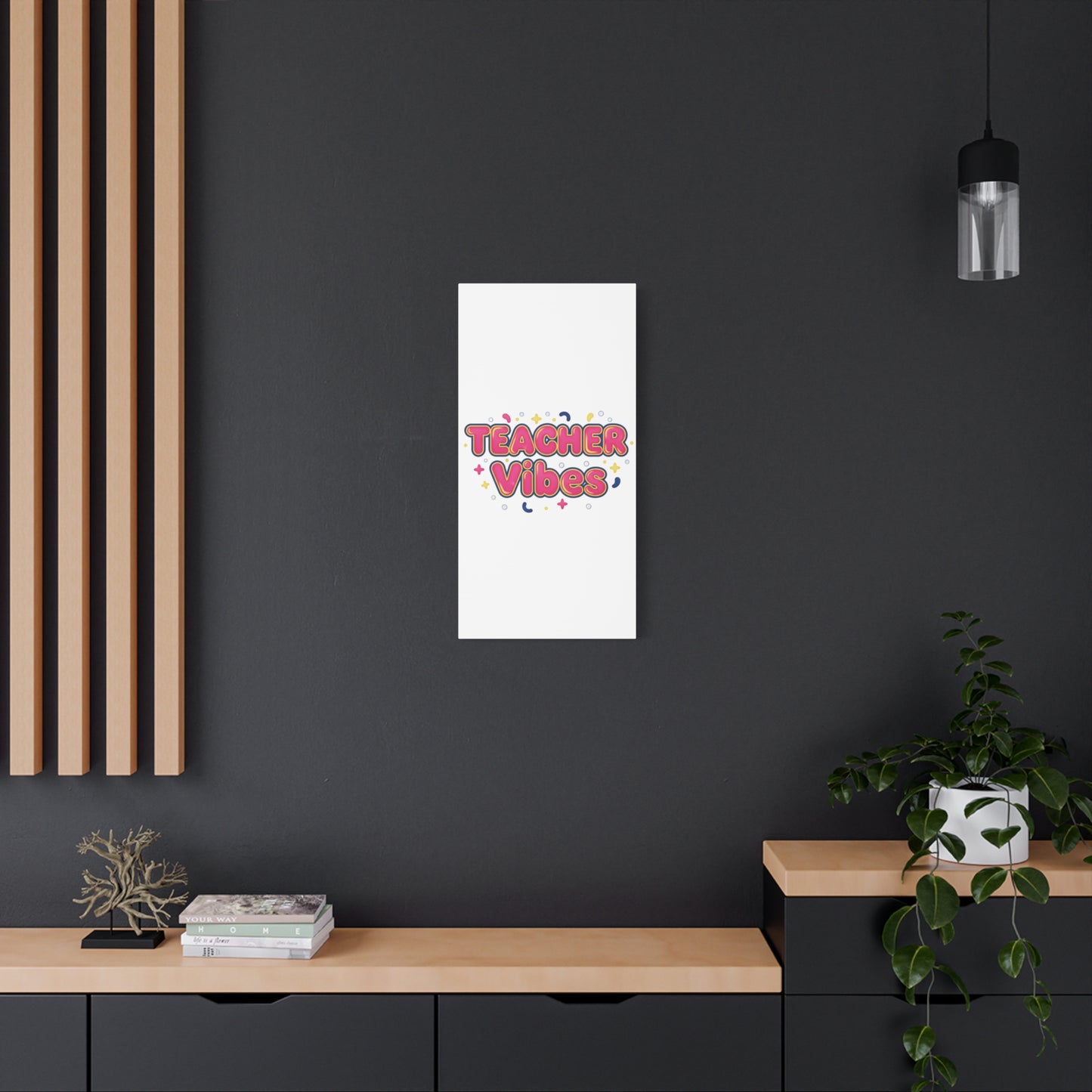 Teacher Vibes Canvas | Dopamine Decor, Neon Gradient Squishy Art