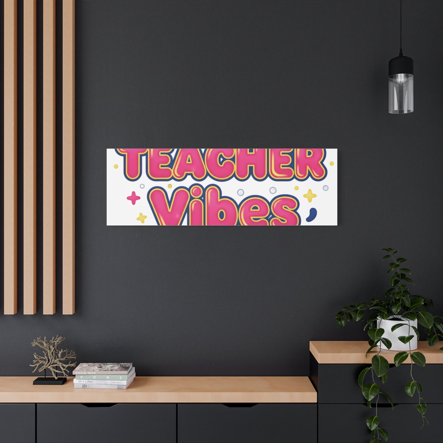 Teacher Vibes Canvas | Dopamine Decor, Neon Gradient Squishy Art