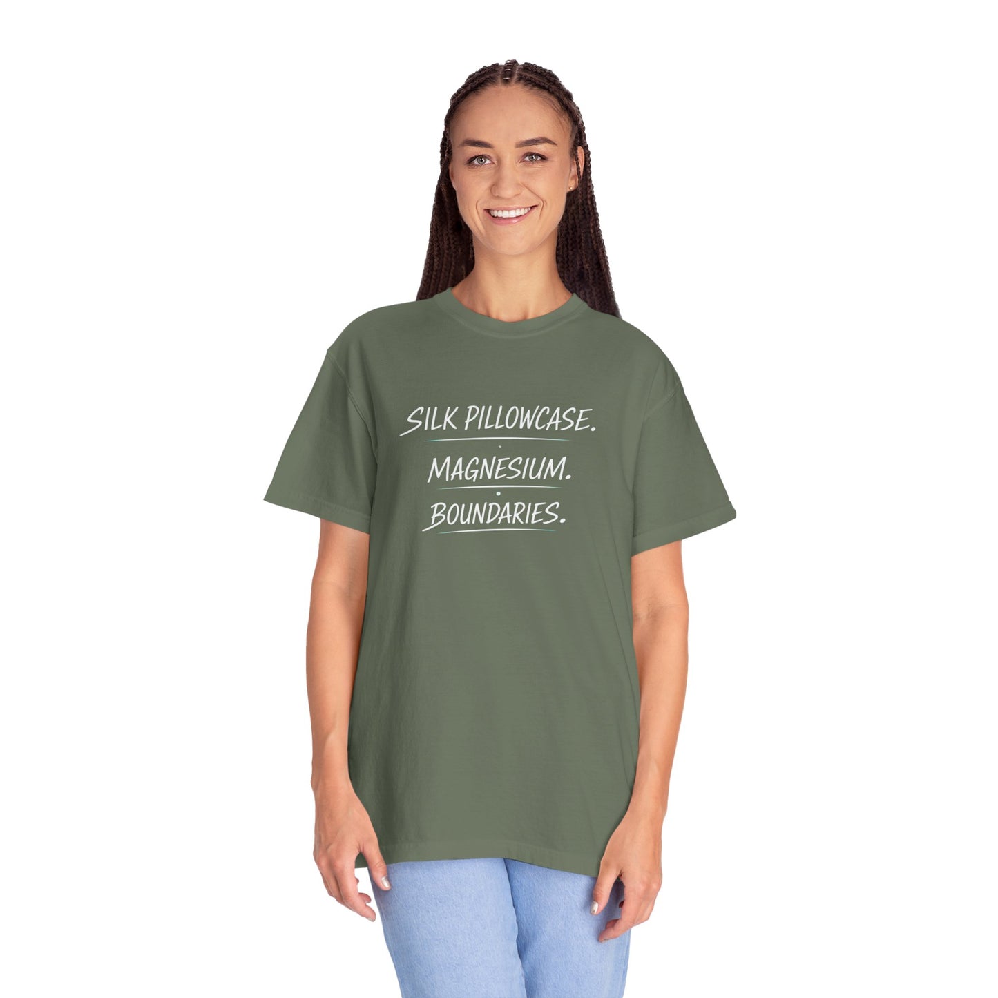 Silk Pillowcase. Magnesium. Boundaries T-Shirt