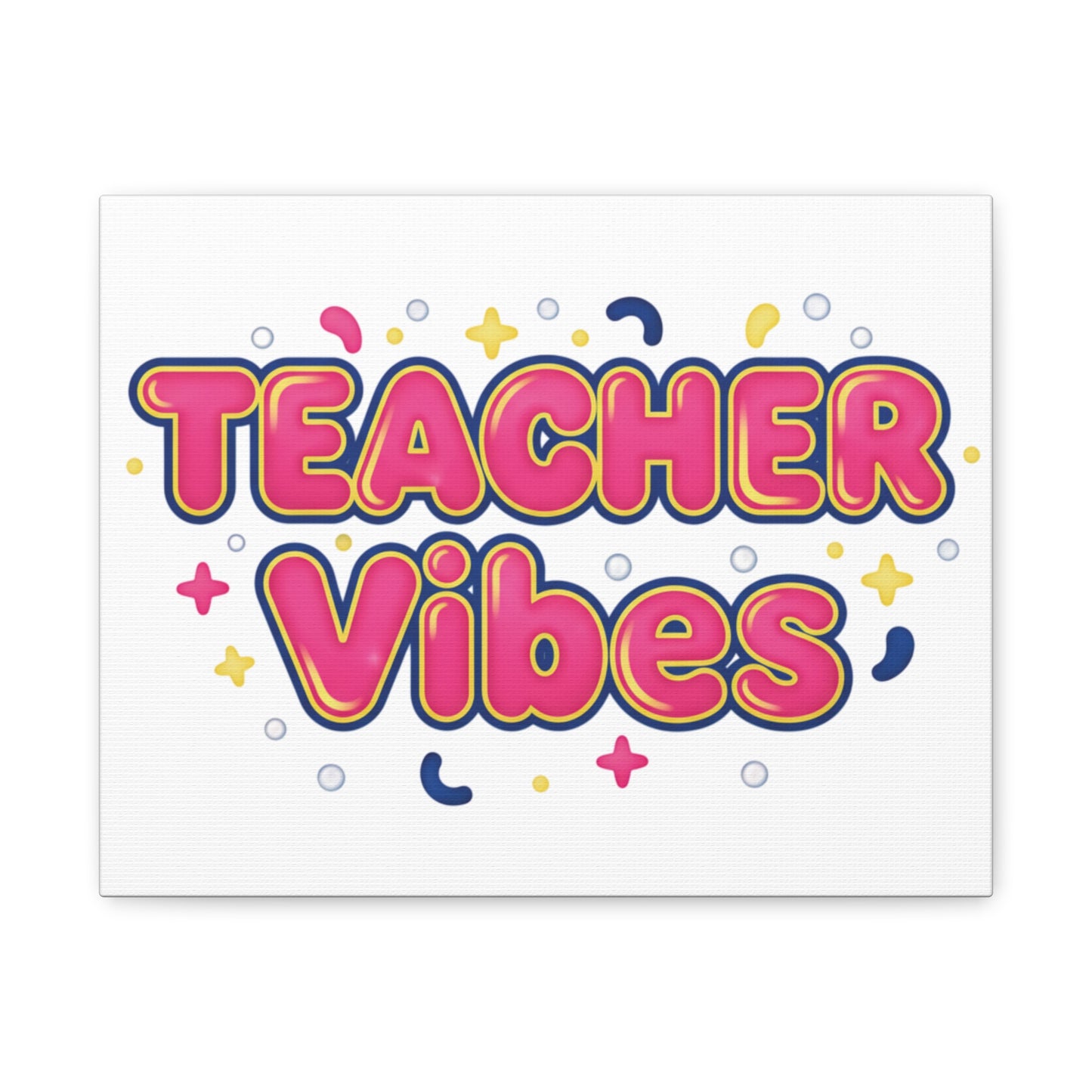 Teacher Vibes Canvas | Dopamine Decor, Neon Gradient Squishy Art