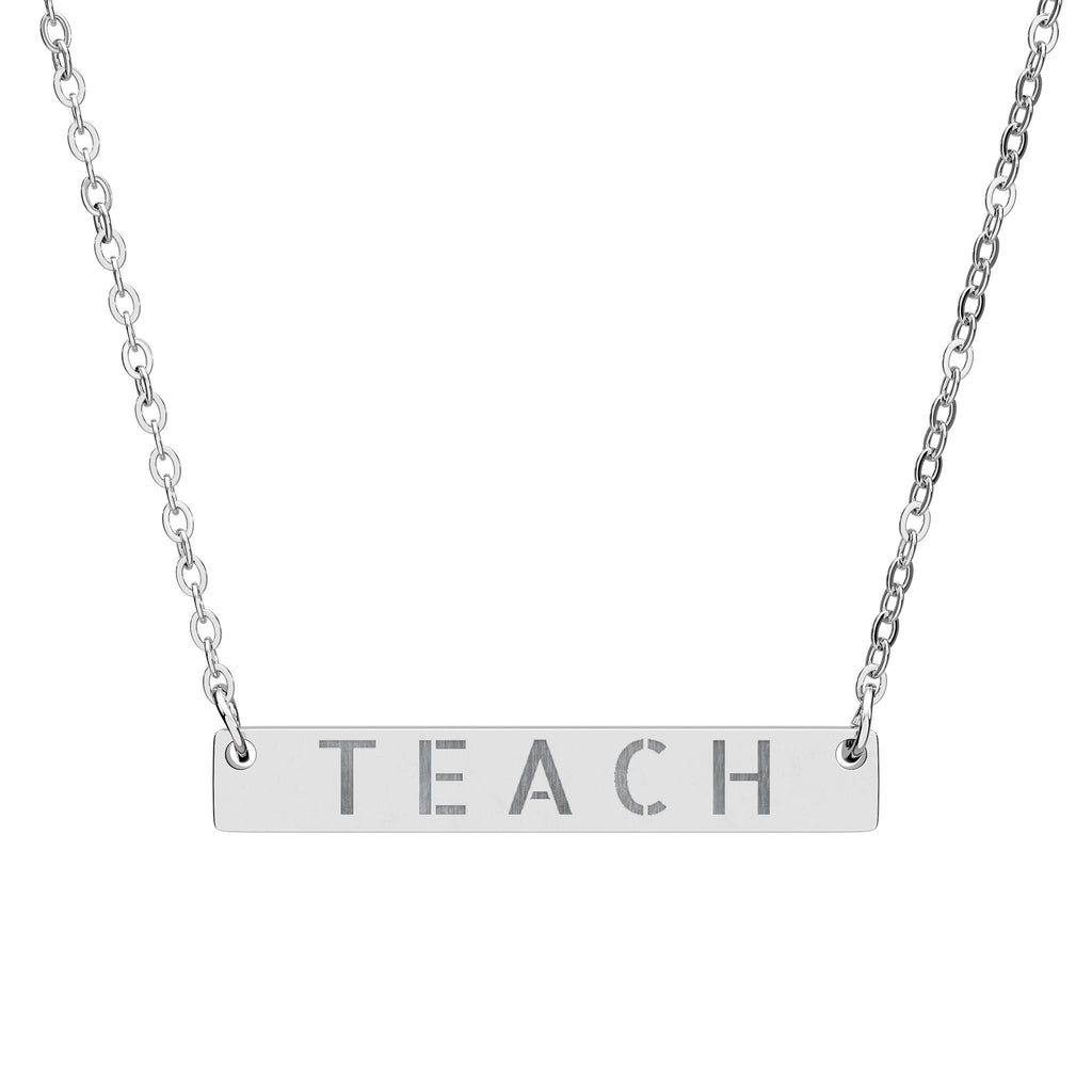 TEACH Horizontal Bar Necklace