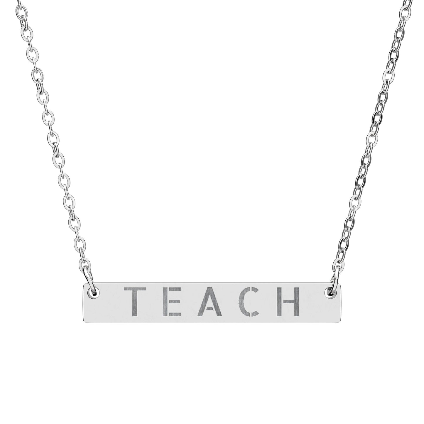TEACH Horizontal Bar Necklace