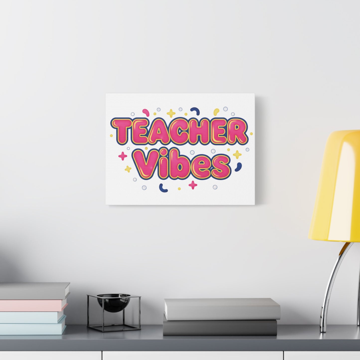 Teacher Vibes Canvas | Dopamine Decor, Neon Gradient Squishy Art