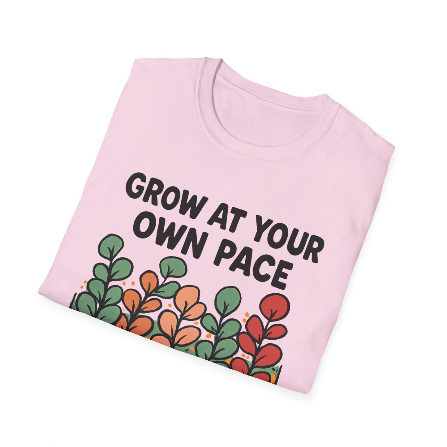 Grow at Your Own Pace Shirt – Retro Floral Graphic Tee, Comfort Colors Inspired, Growth Mindset T-Shirt for Women, Teachers & Everyday Wear