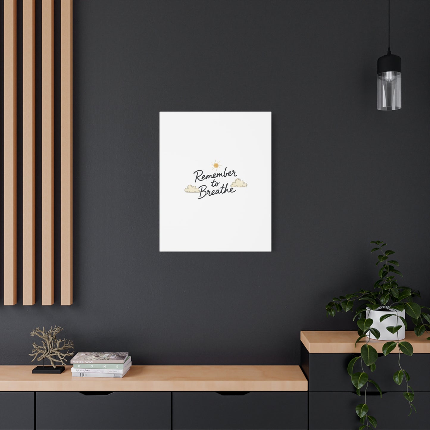 Remember to Breathe Canvas | analogue reminder, handwritten note aesthetic