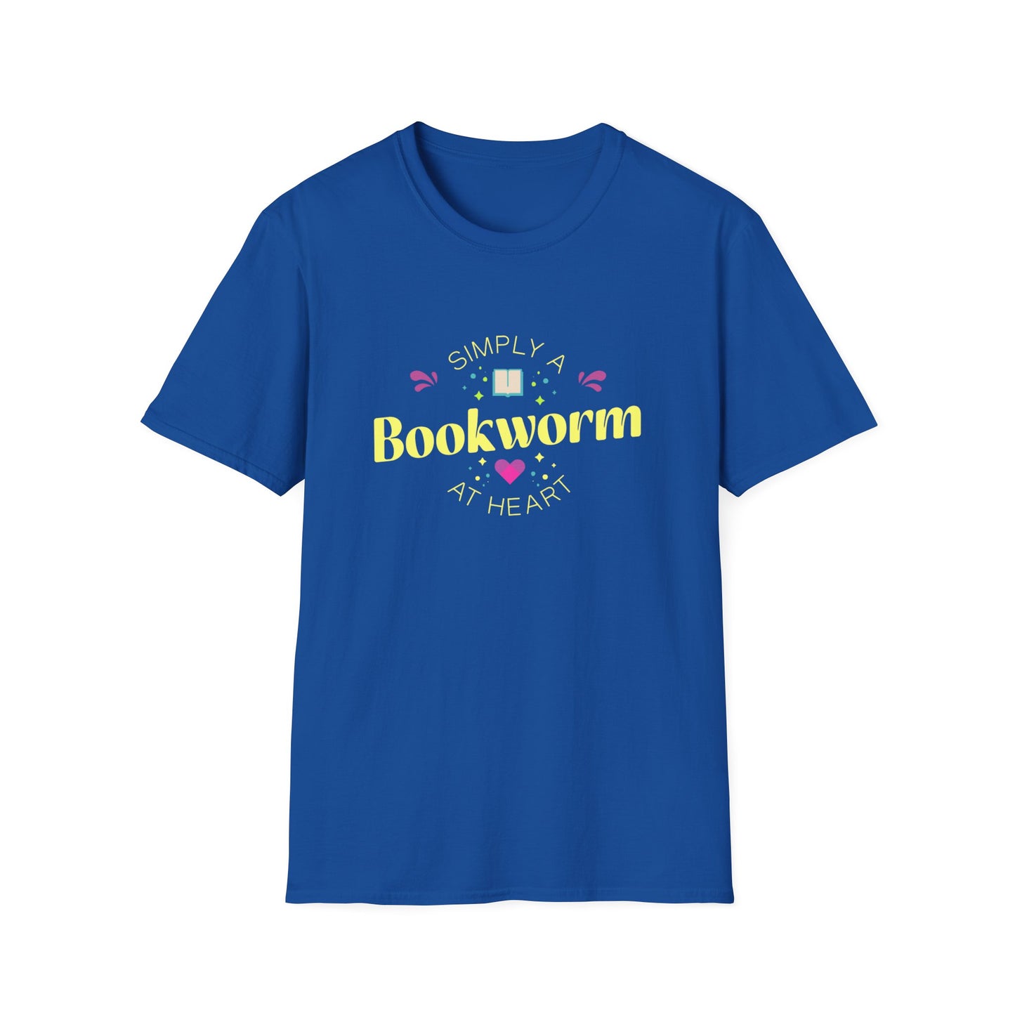 Bookworm T-Shirt — Cute Pastel Reading Tee with Book & Heart Graphic