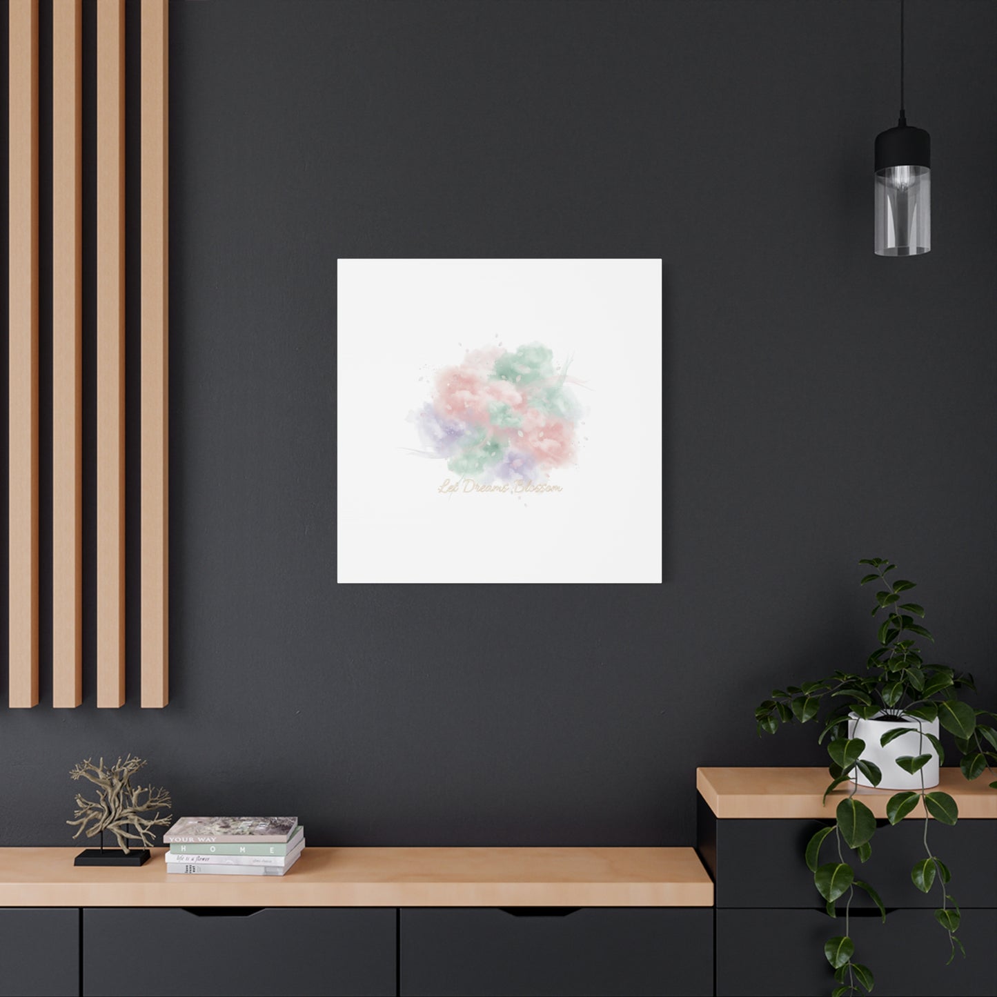Dreamy Pastel Blossom Canvas | Matte Stretched Wall Art, pastel winter design