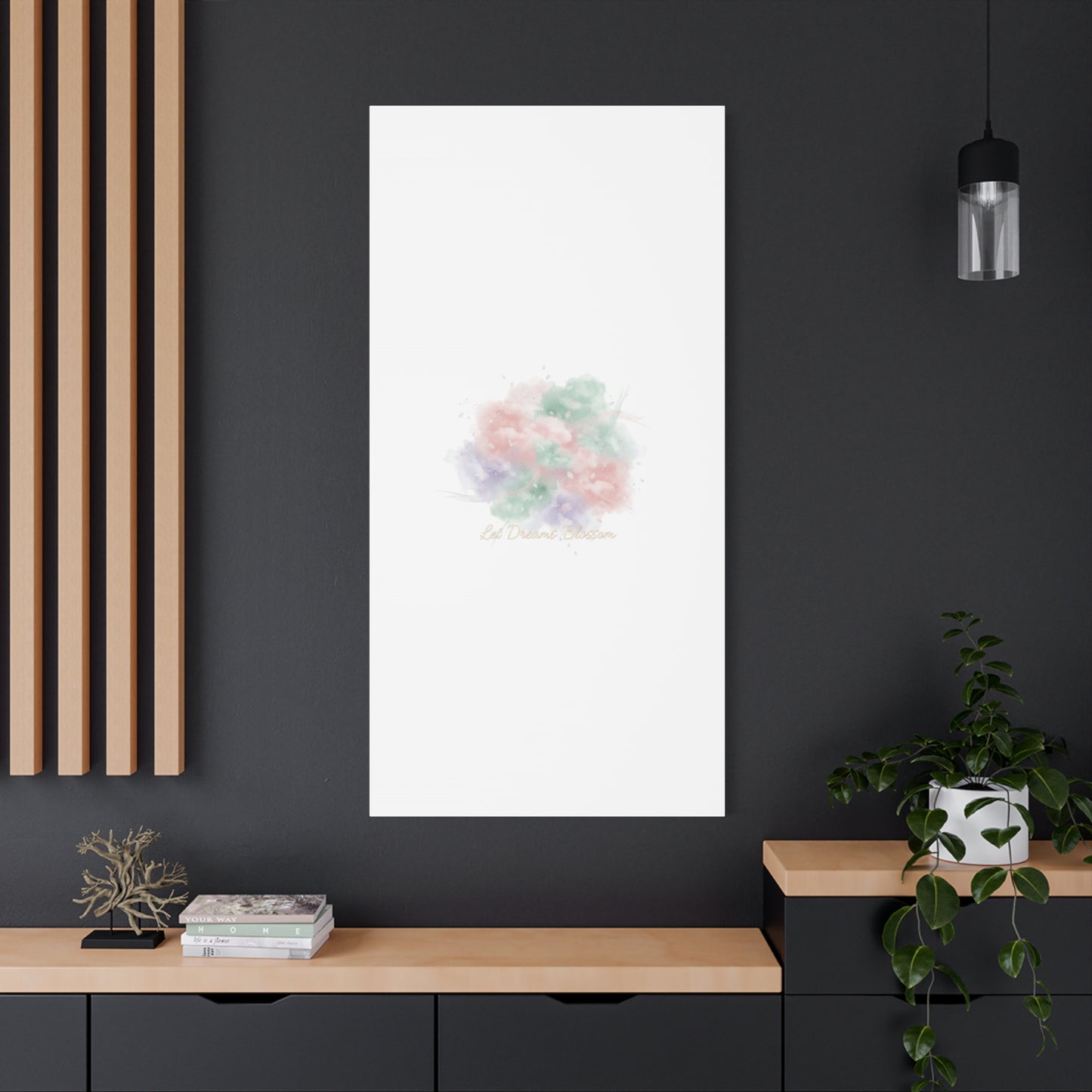 Dreamy Pastel Blossom Canvas | Matte Stretched Wall Art, pastel winter design