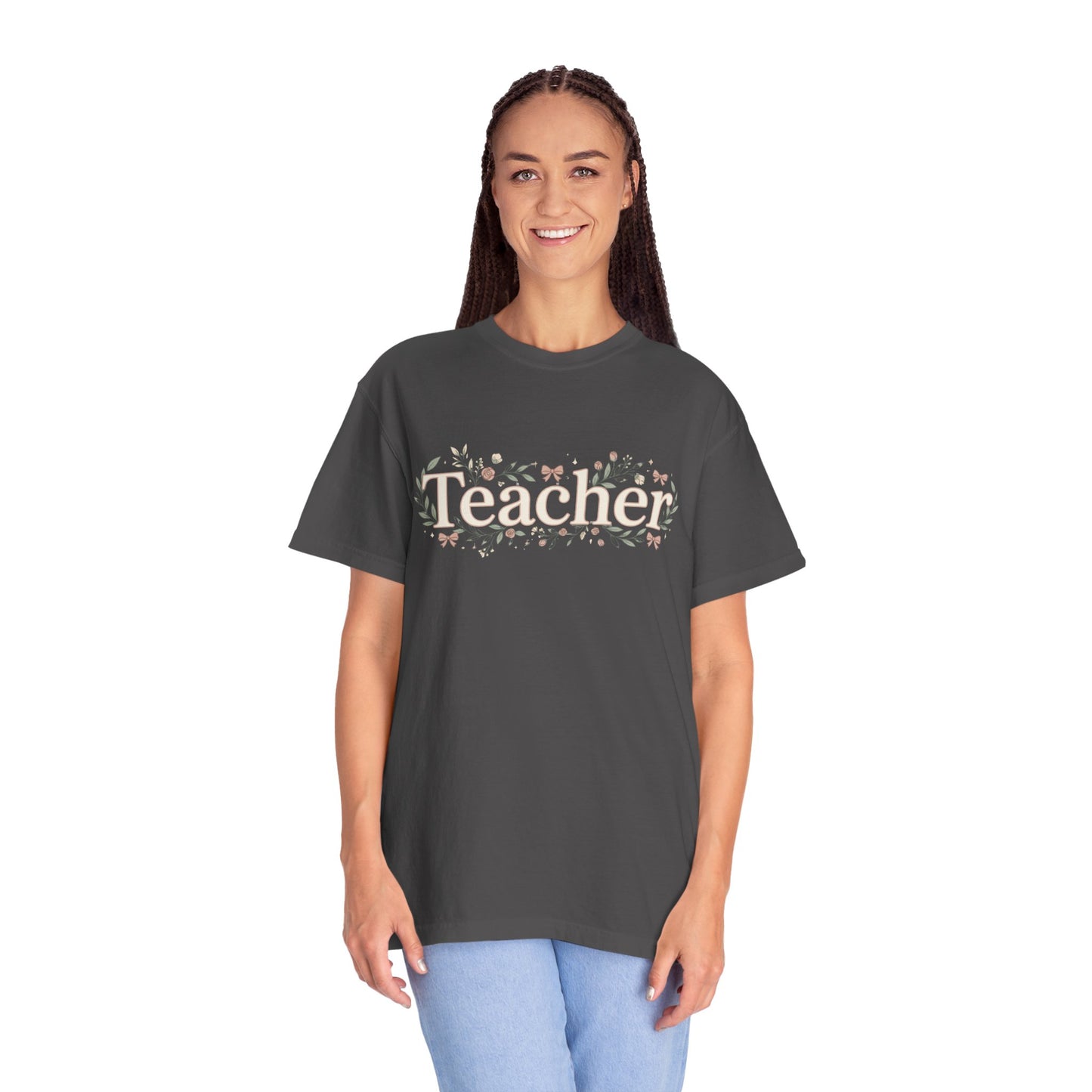 Teacher Floral T‑Shirt