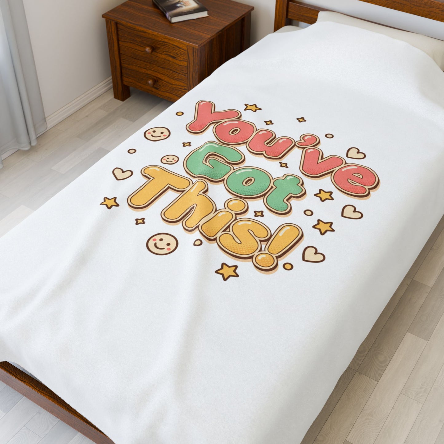 You’ve Got This! Plush Blanket | Playful Conversational Graphics, Cute Affirmation Throw