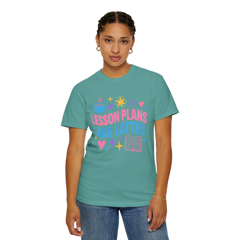 Lesson Plans and Lattes Teacher T-Shirt