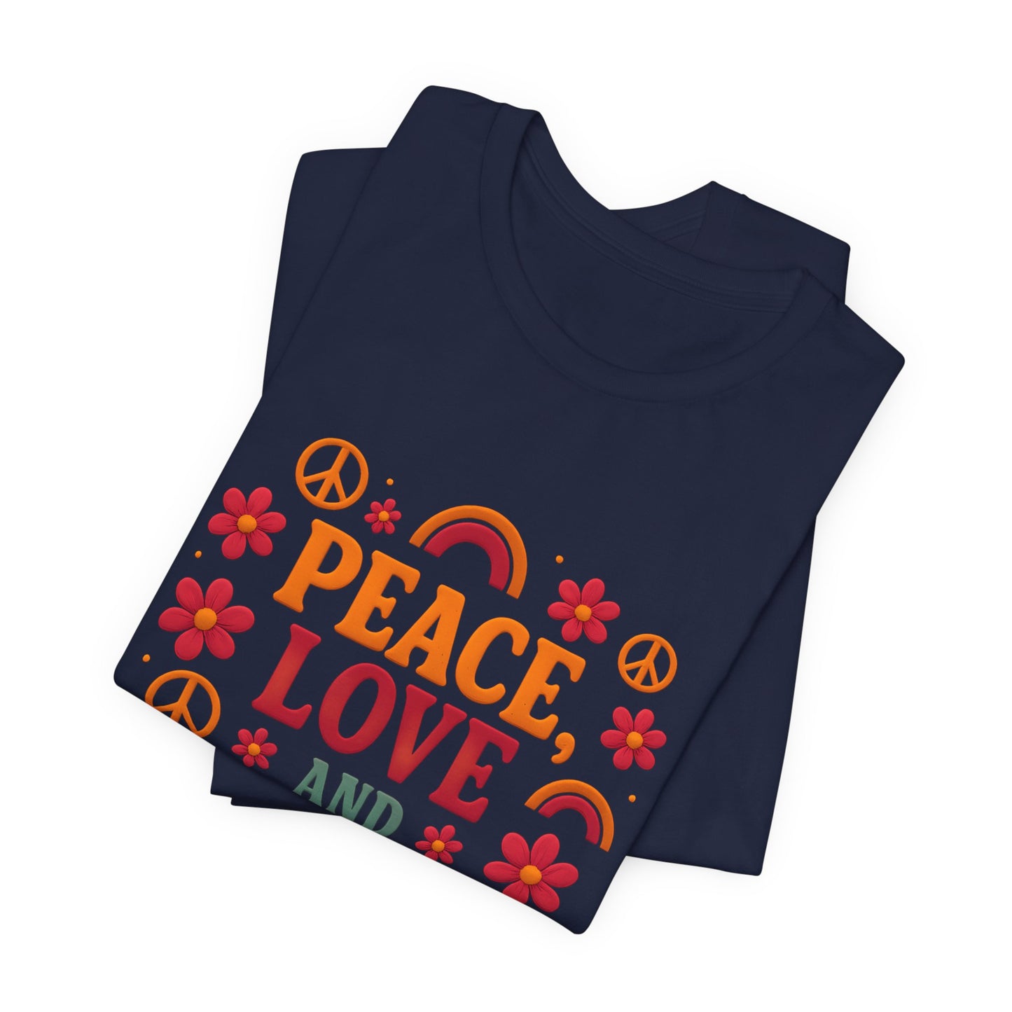 Copy of Peace, Love and 5th Grade T-Shirt — Retro Teacher Appreciation Tee