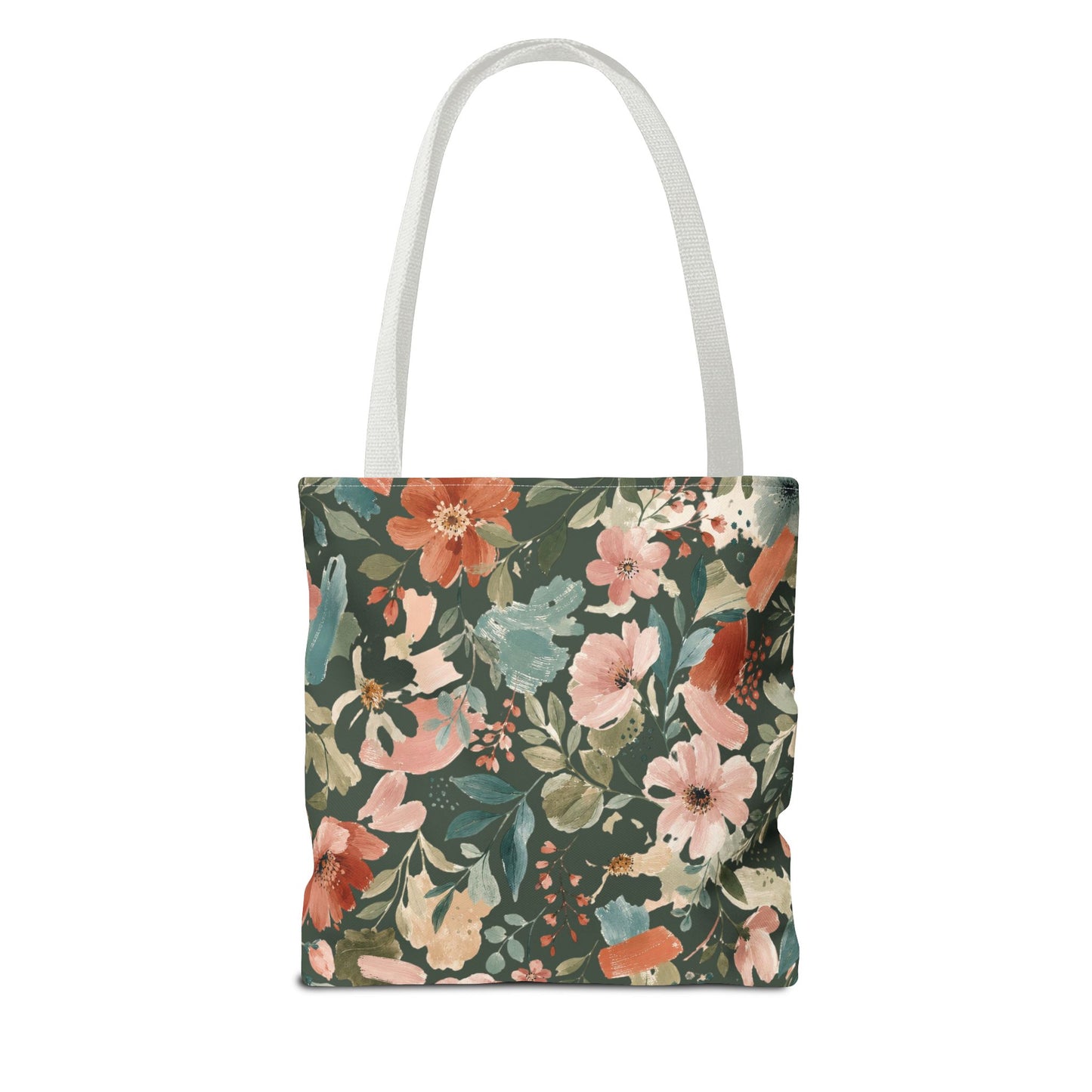 Personalized Floral Teacher Tote Bag: Custom Name Daily School Carryal